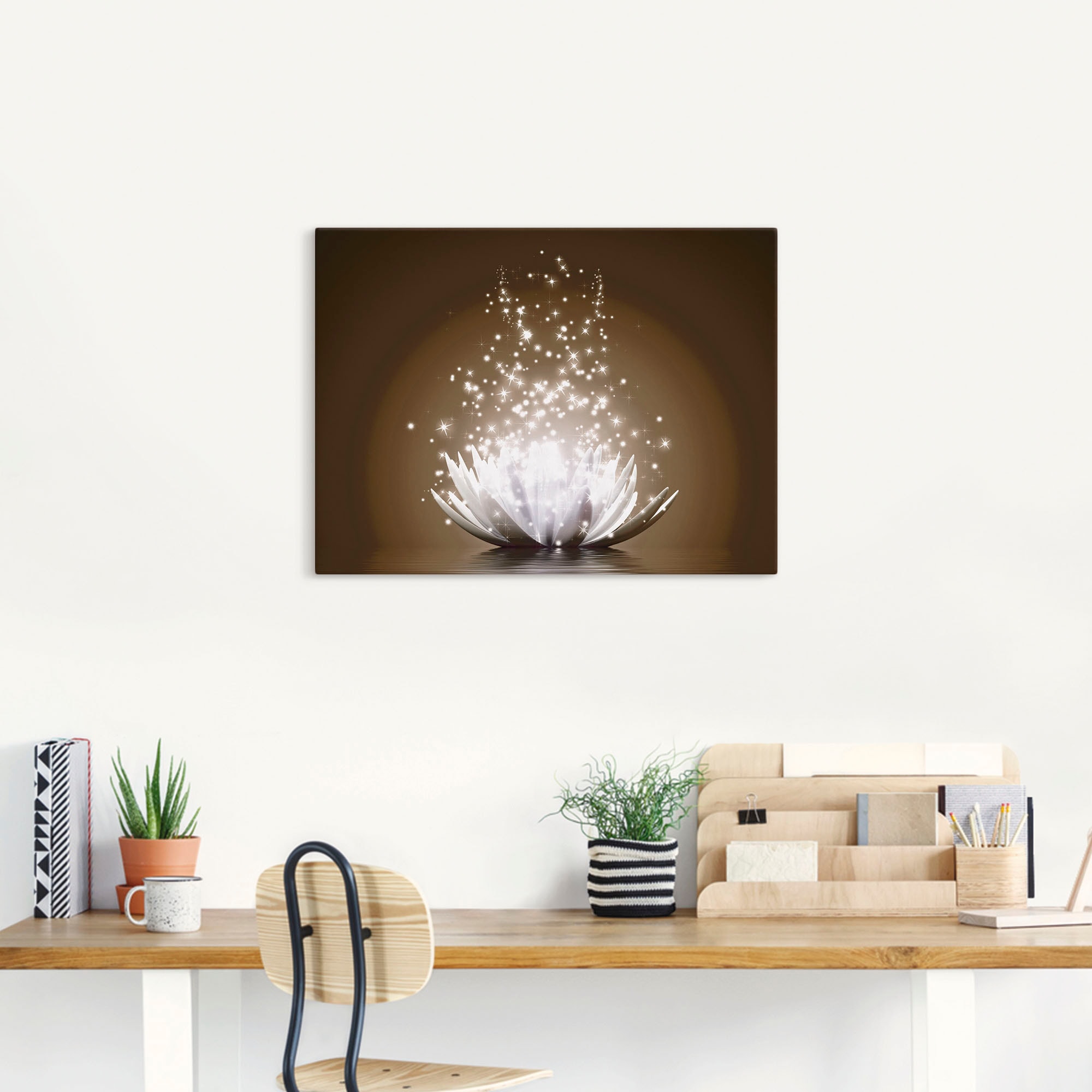 Artland Wandbild »Magie der Lotus-Blume«, Blumen, (1 St.), als Leinwandbild günstig online kaufen