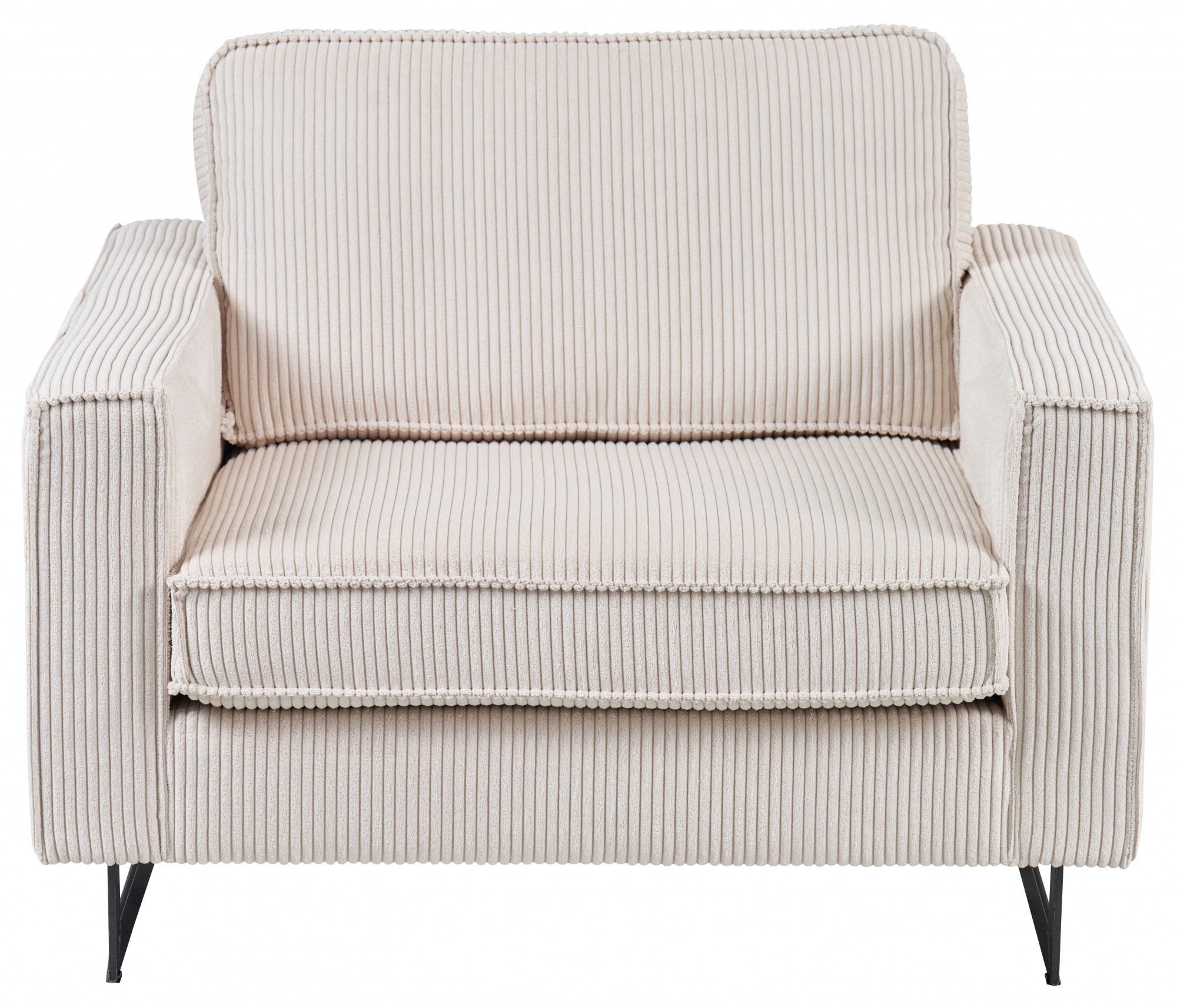 Home affaire Loveseat »Pinto 105 cm, Cord, Chenille, Lederoptik« mit Keder, günstig online kaufen
