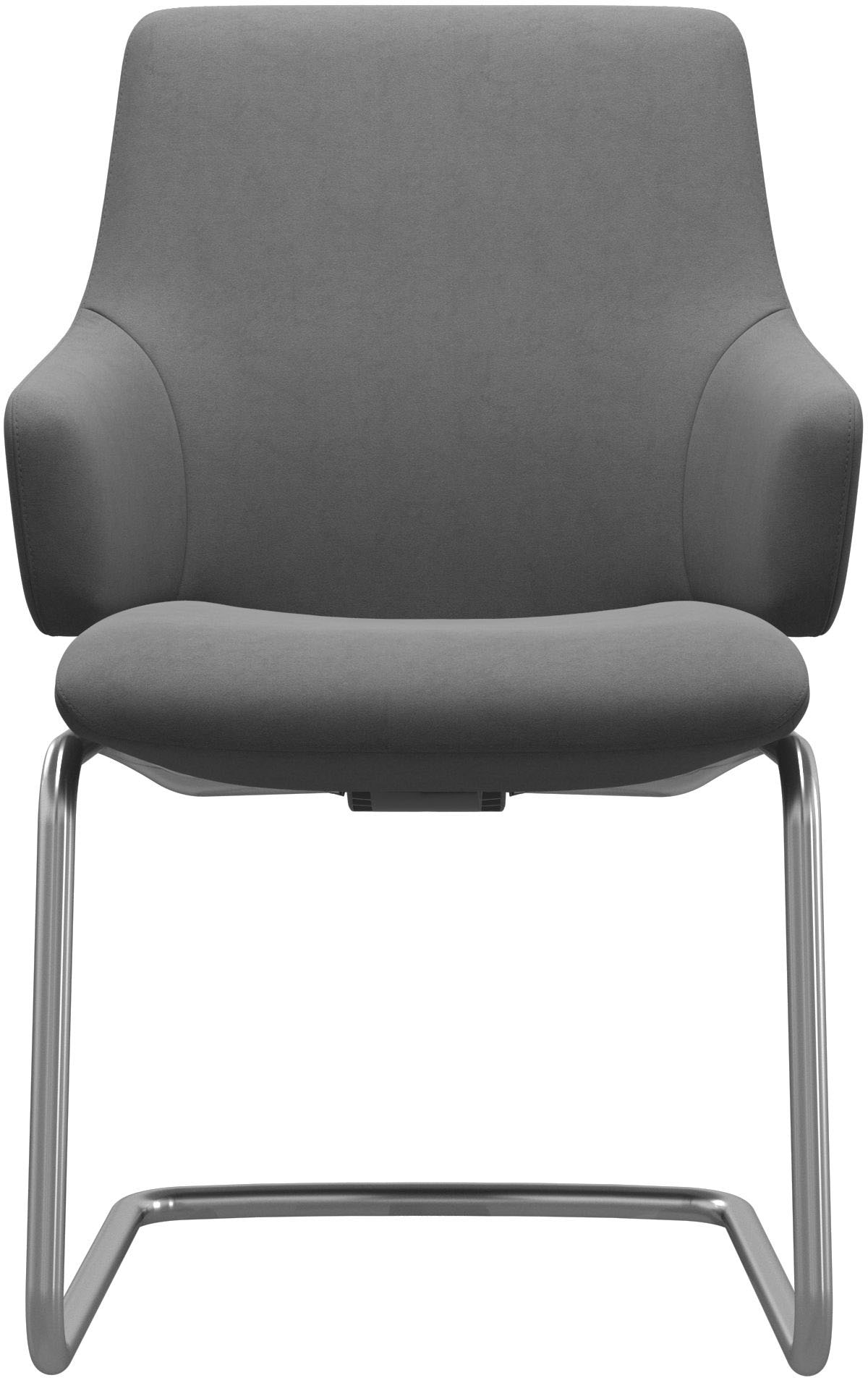 Stressless® Polsterstuhl »Laurel«, Microfaser DINAMICA, Low Back mit Armlehne, Größe L, mit Beinen aus Stahl in Chrom glänzend