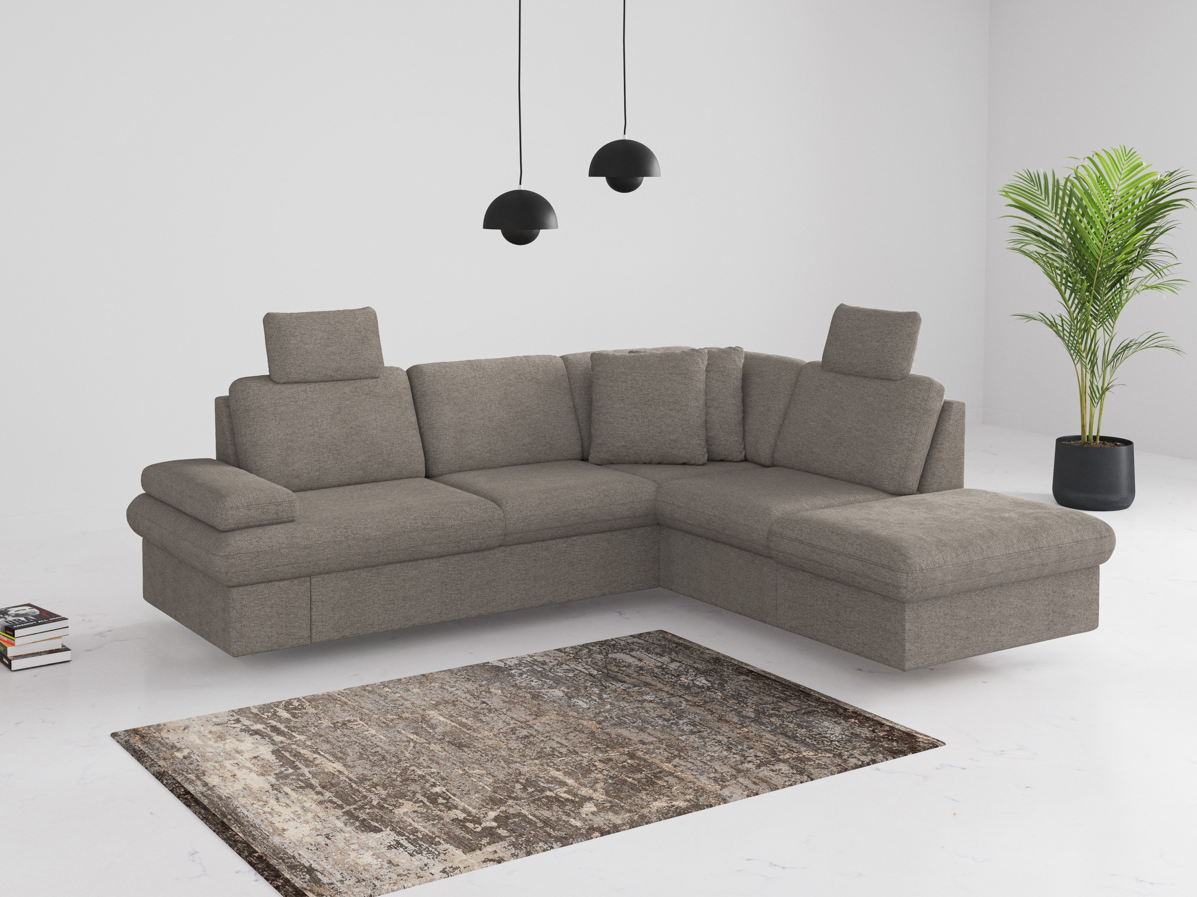 sit&more Ecksofa »Moreno L-Form, B: 238 cm« mit Armteilverstellung, optiona günstig online kaufen