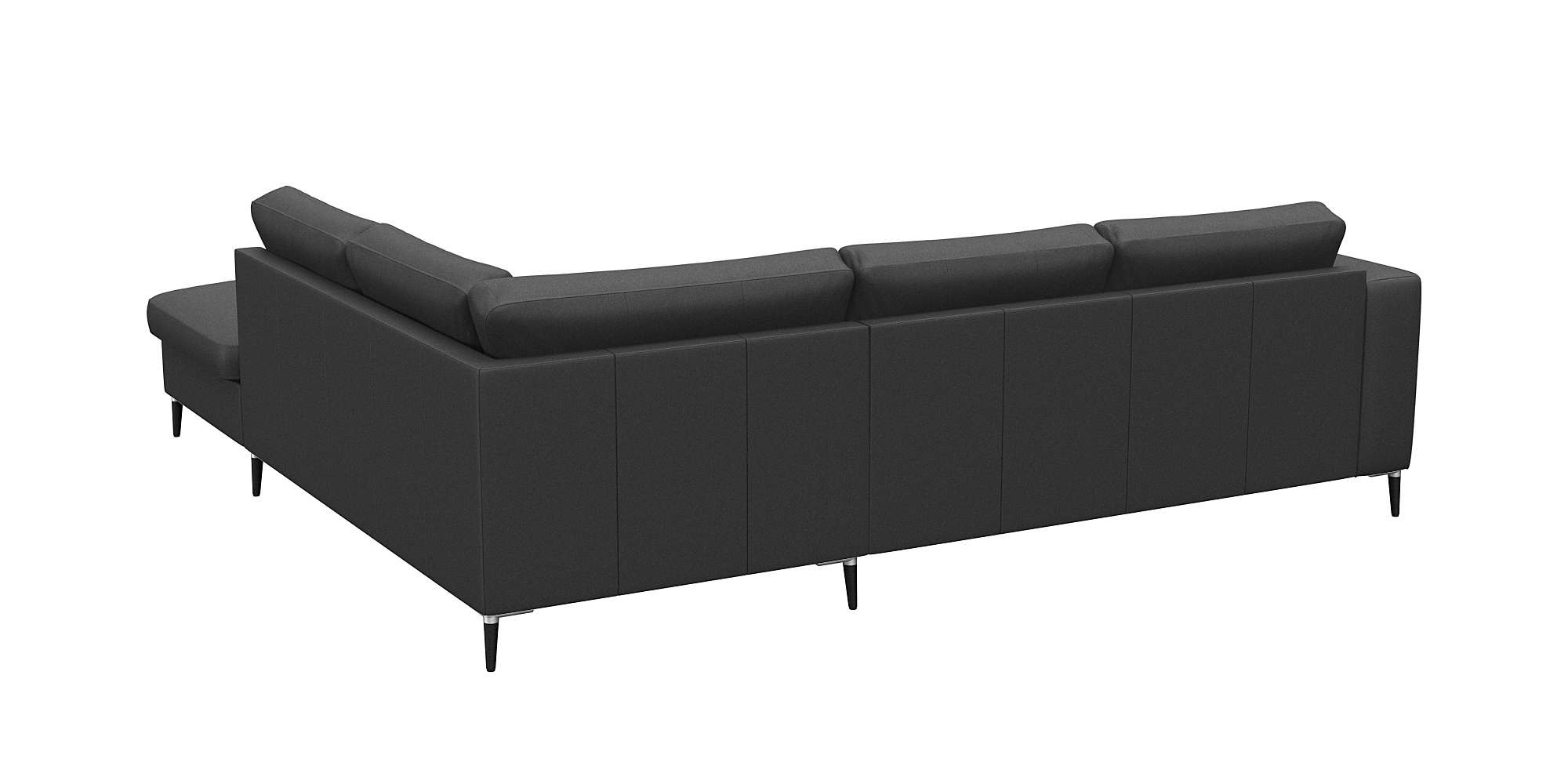 FLEXLUX Ecksofa »Fiore, bequem und komfortabel, zeitlos, OTTOs Choice, L-Form«, breite Armlehnen, Füße Alu/schwarz, B/T 241/225 cm, Kaltschaum im Sitz