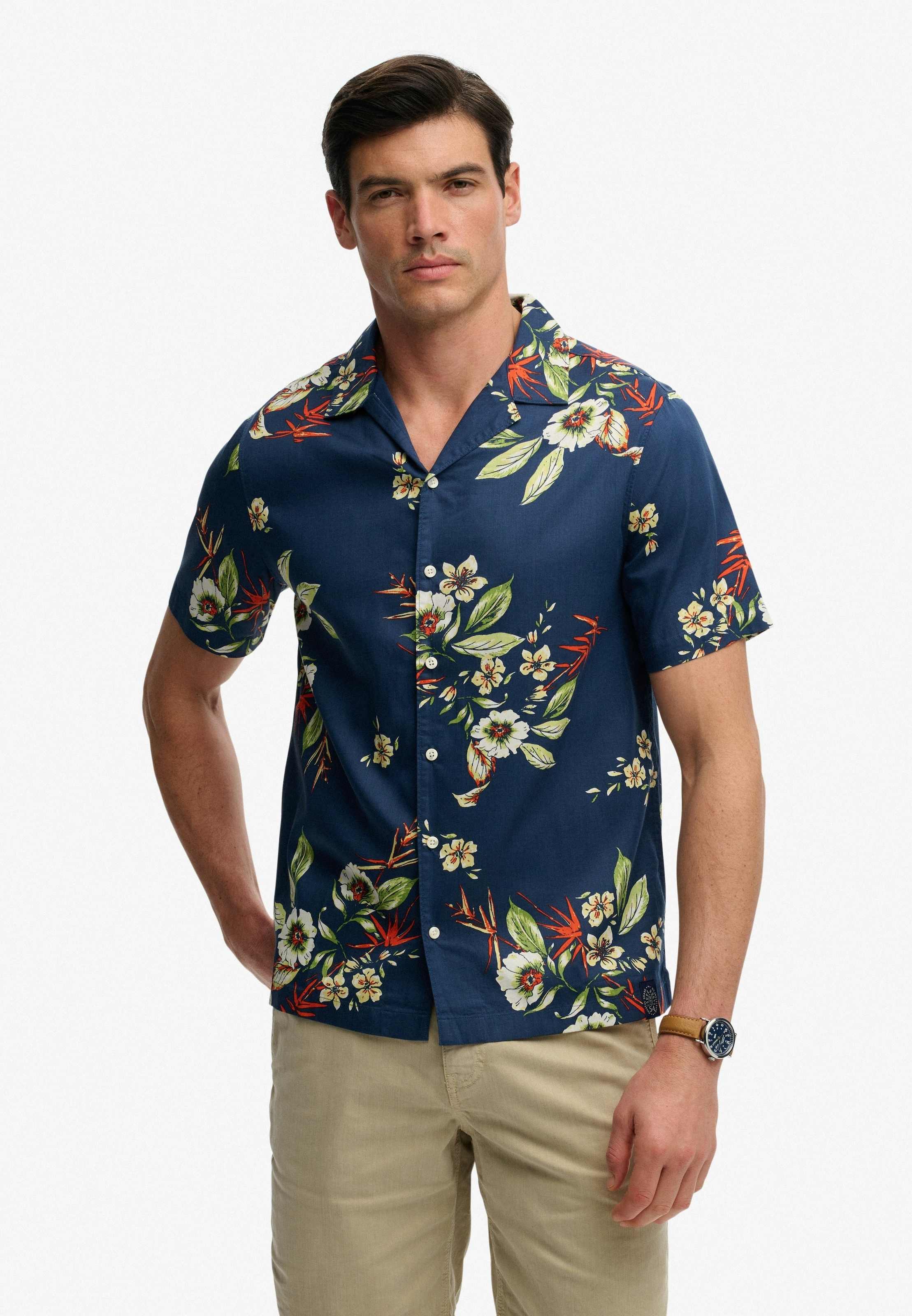 Superdry Hawaiihemd »HAWAIIAN PRINT S/S SHIRT« mit sommerlich coolem Hawaii-Blumen-Print