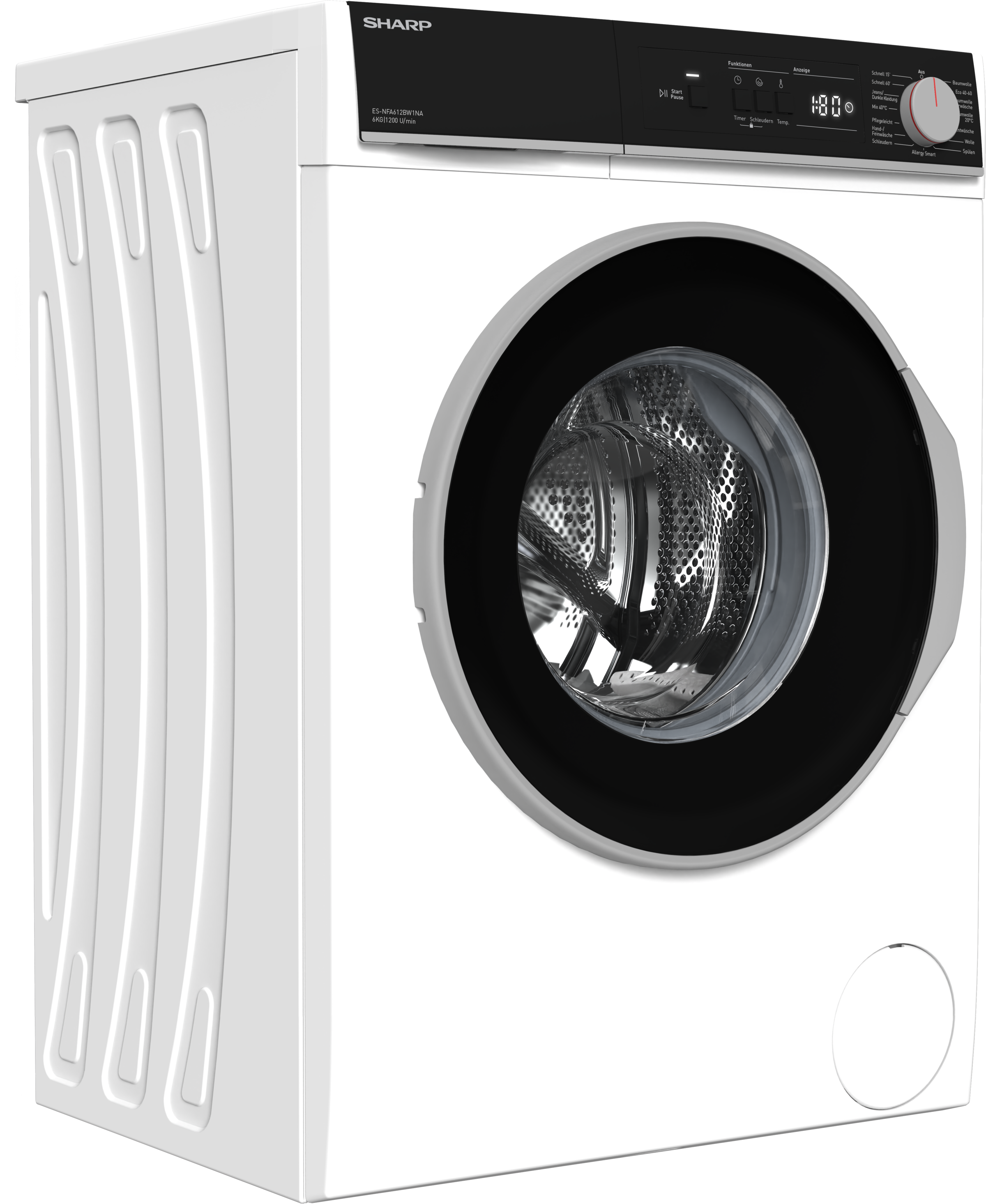 Sharp Waschmaschine Budget Class »ES-NFA612BW1NA-DE«, 6 kg, 1200 U/min günstig online kaufen