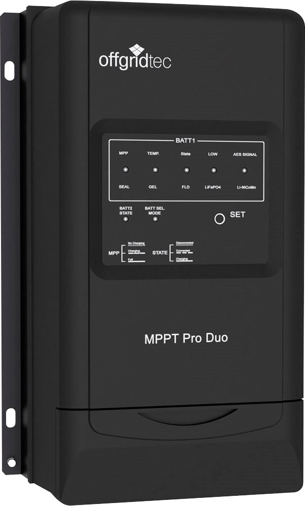 offgridtec Solaranlage »MobileBlack L 310W/30A MPPT DUO Laderegler OLP PERC Solarmodul«, (Set), für Wohnmobile mit einzigartigen Moduldesign