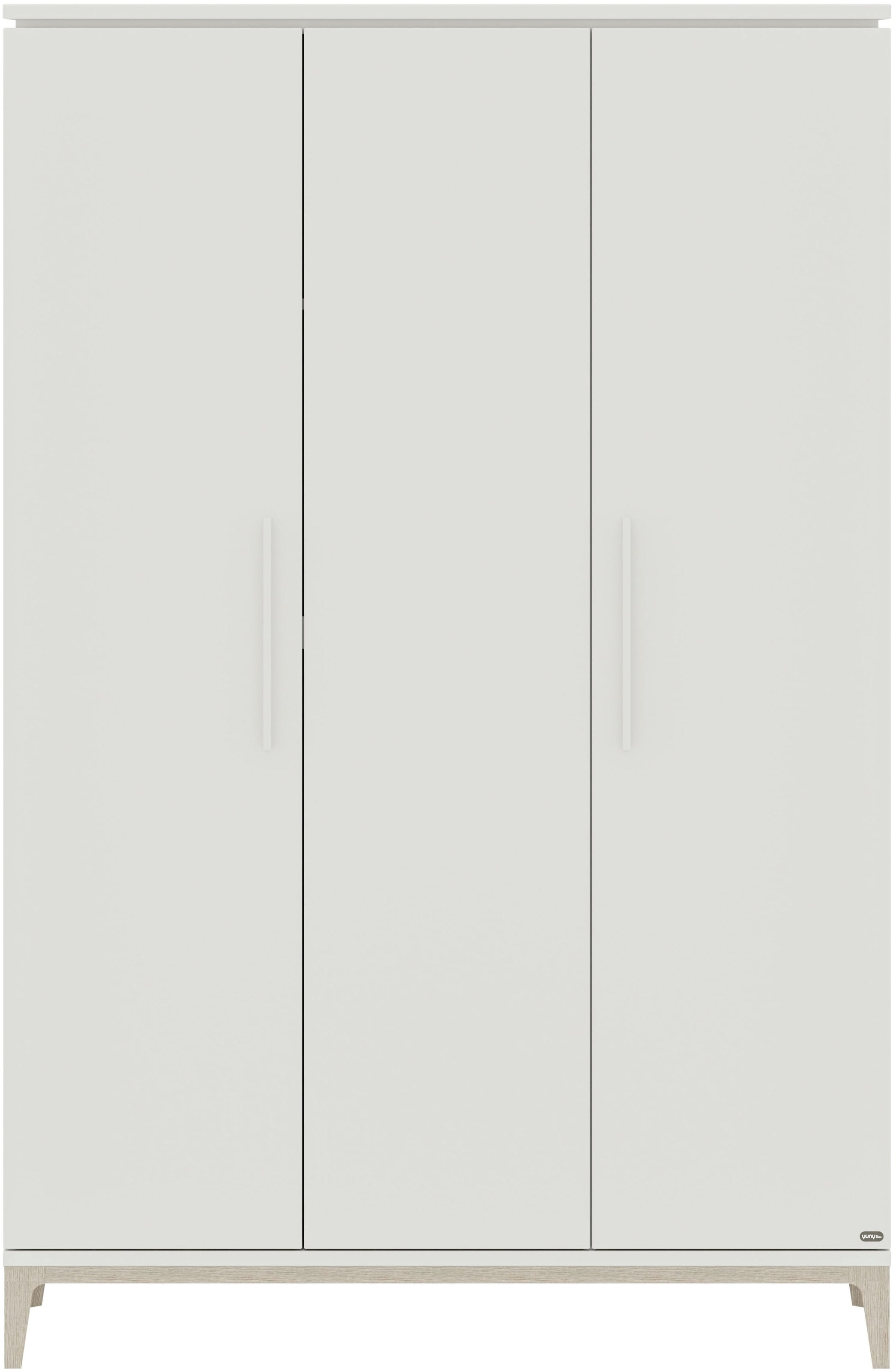 PAIDI Kleiderschrank »CUTIE LEA in Weiß, verschiedene Größen, Türen mit Soft-Close-Funktion« B/H/T ca. 95-131/200/52cm, mit 2 oder 3 Türen, Off-White,  stabiler Drehtürenschrank aus Holz, mit Kleiderstangen & Einlegeböden