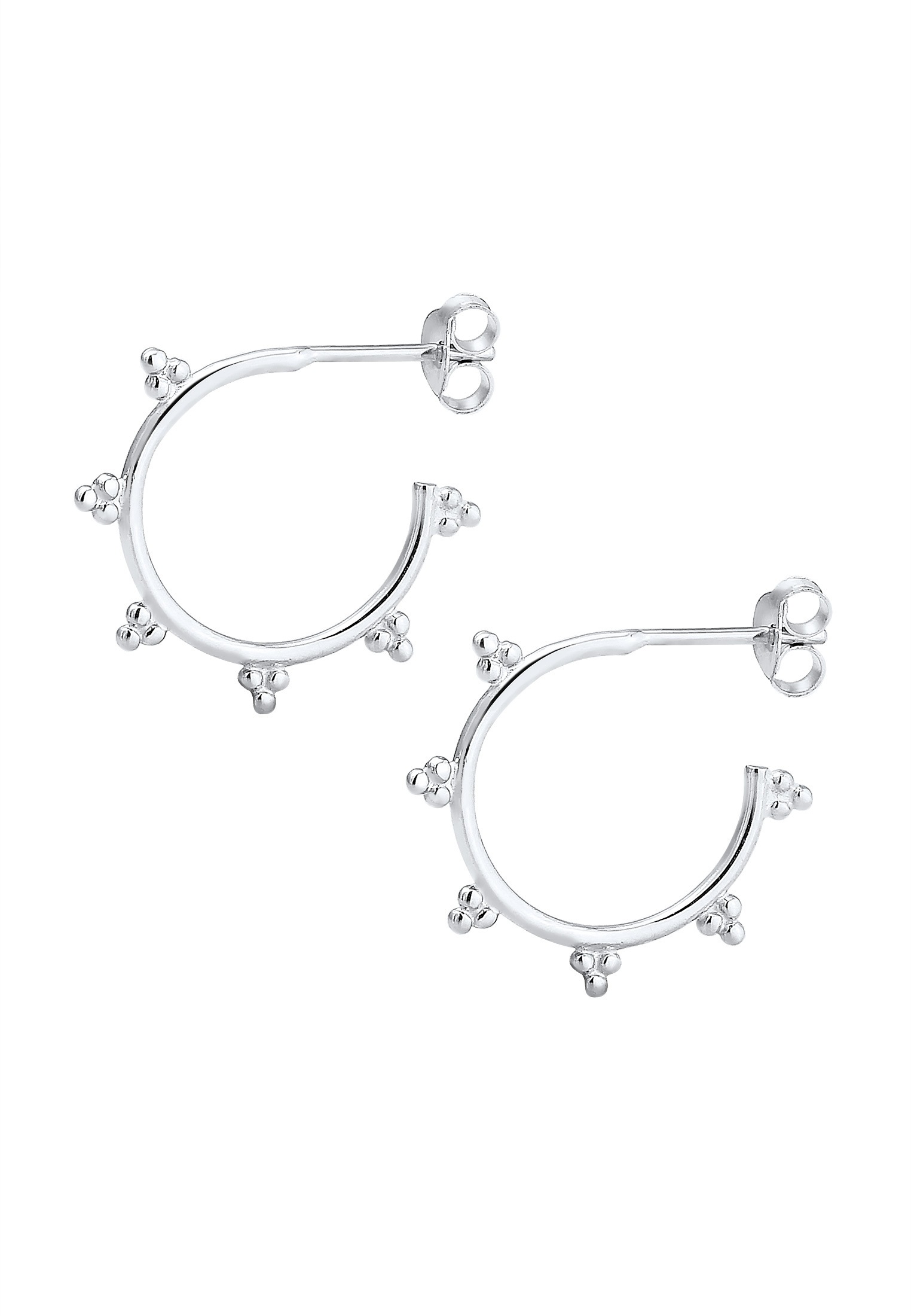 Elli Paar Ohrstecker »Creole Geo Look Basic Kugeln Blogger 925er Silber«