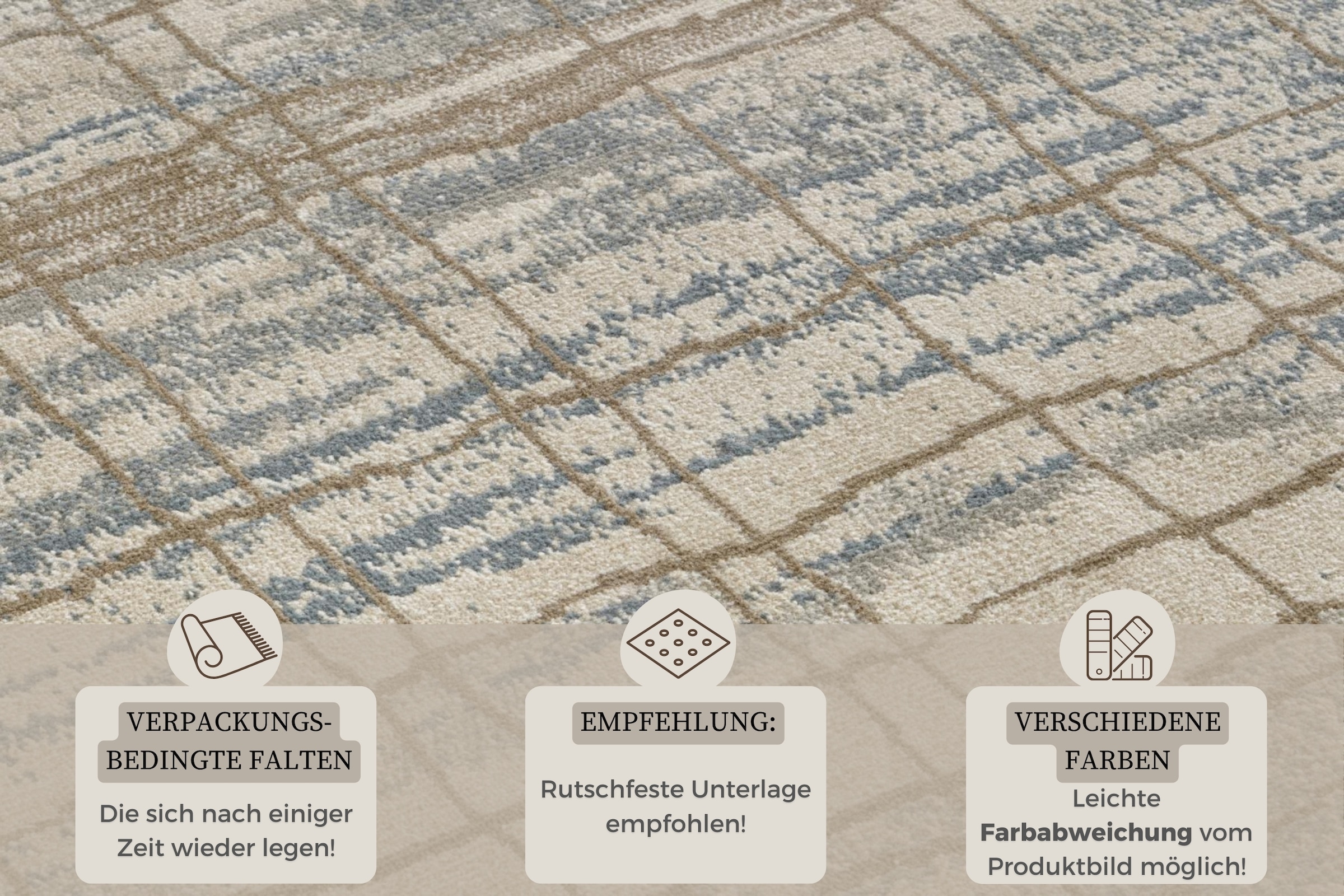 HANSE Home Teppich »Jord«, rechteckig, 8 mm Höhe, Kurzflor, Läufer, Vintage, Wohnzimmer, Schlafzimmer, Esszimmer, Flur