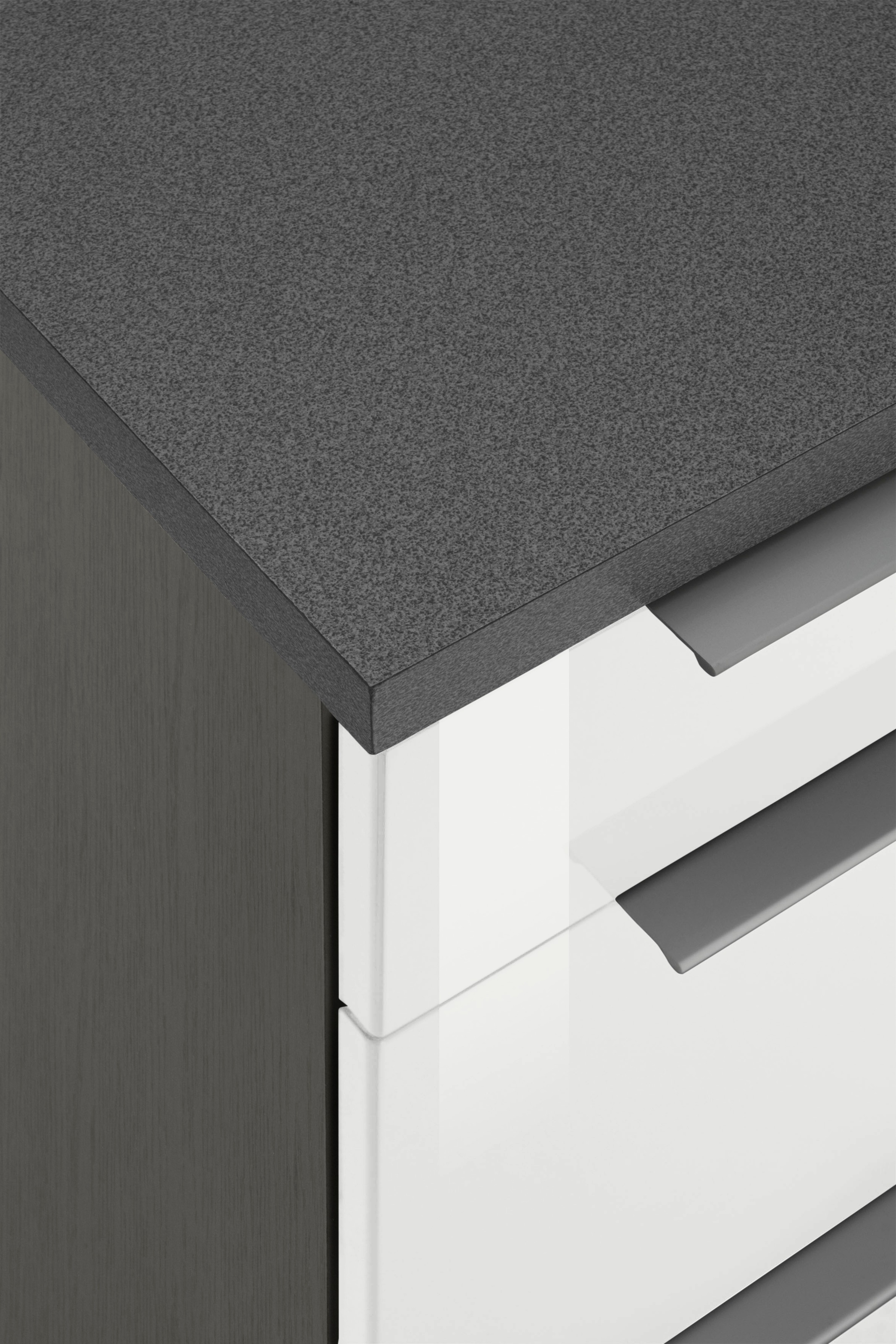 KOCHSTATION Küchenzeile »KS-Brindisi«, Breite 270 cm, wahlweise mit E-Geräten, mit MDF-Fronten und Regal