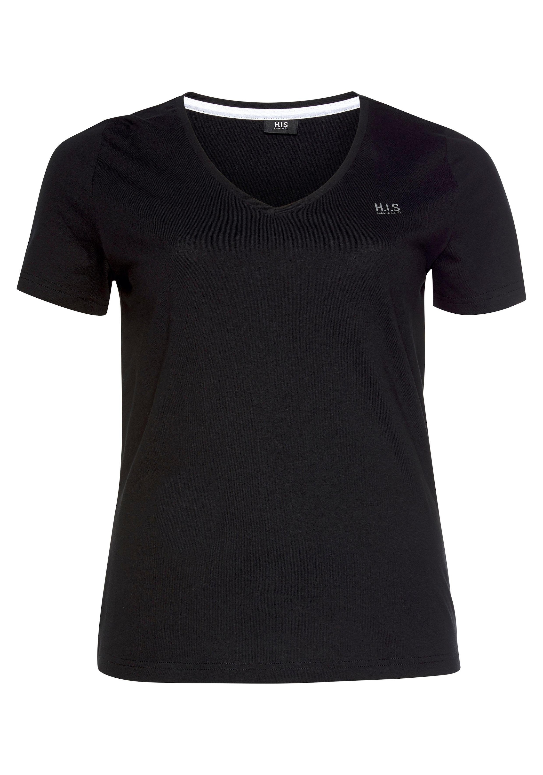 H.I.S T-Shirt »Essential-Basics«, (Spar-Set, 3er-Pack), figurumspielender Schnitt, aus Baumwolle