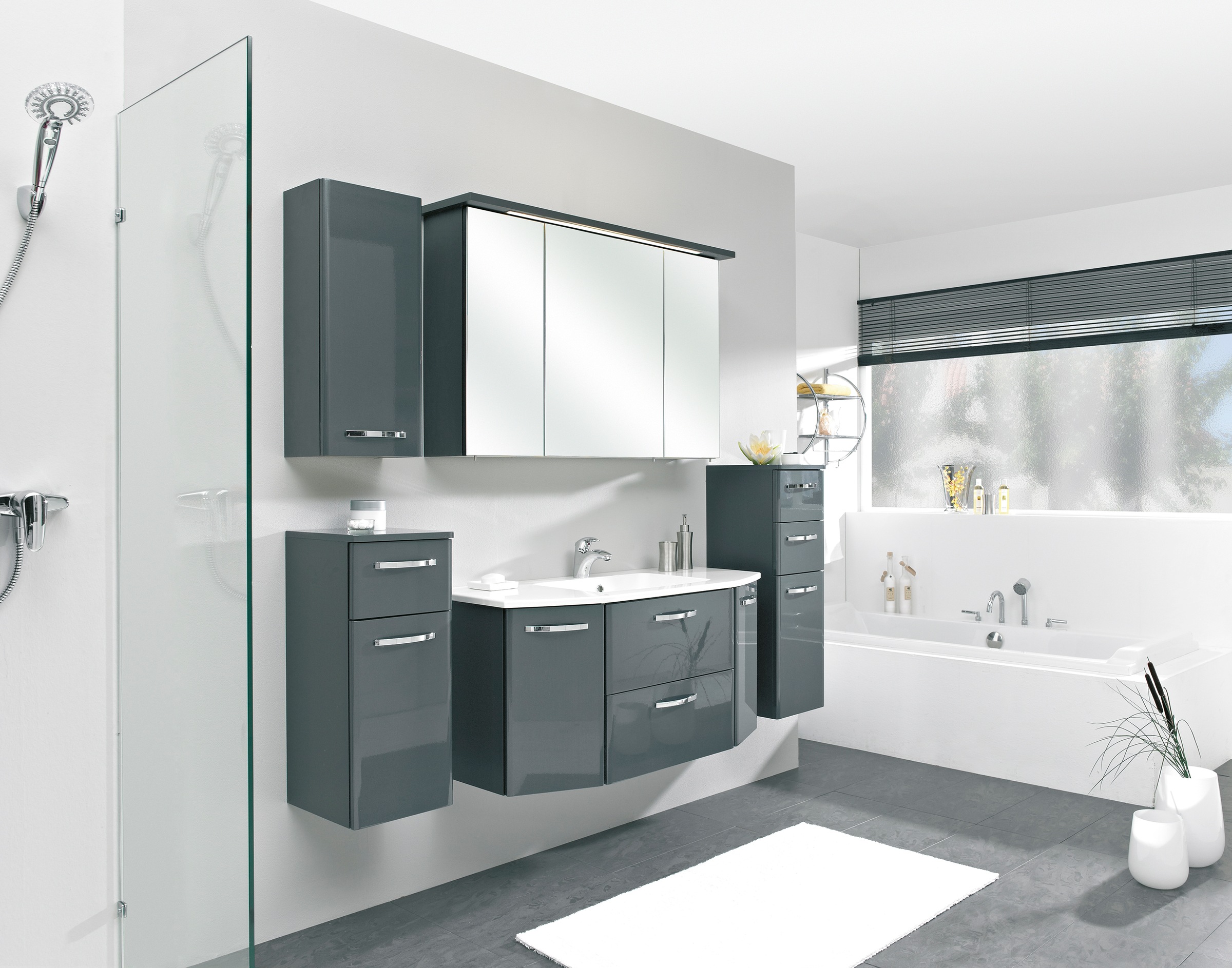 Saphir Badmöbel-Set »Quickset 327 5-teilig, Waschplatz und LED-Spiegelschra günstig online kaufen