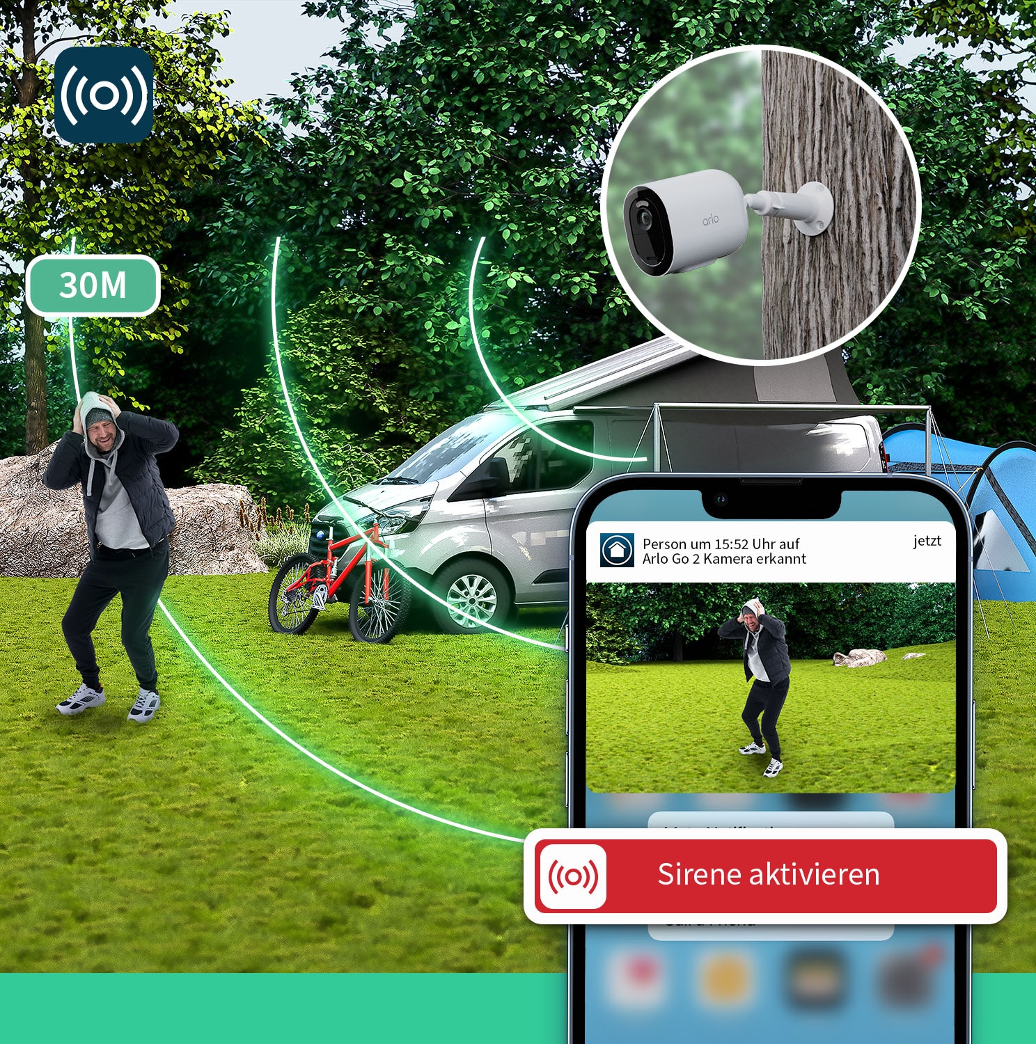 ARLO Überwachungskamera »Go 2 LTE/Wi-Fi Security Camera« Außenbereich;Innenbereich