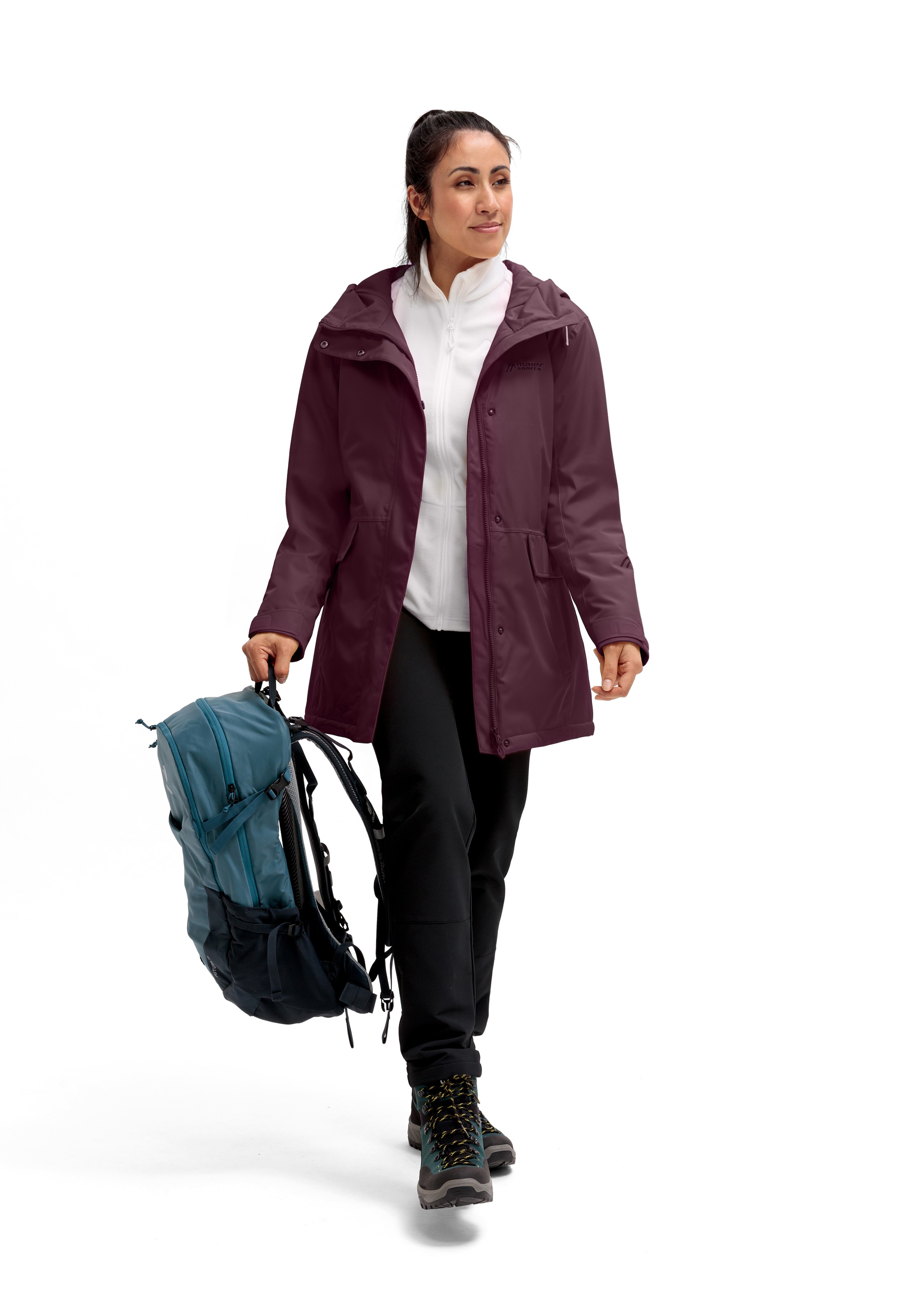 Maier Sports Winterjacke »Lisbon Coat« Damen Wintermantel, wattierte Regenjacke, wasserdicht + atmungsaktiv