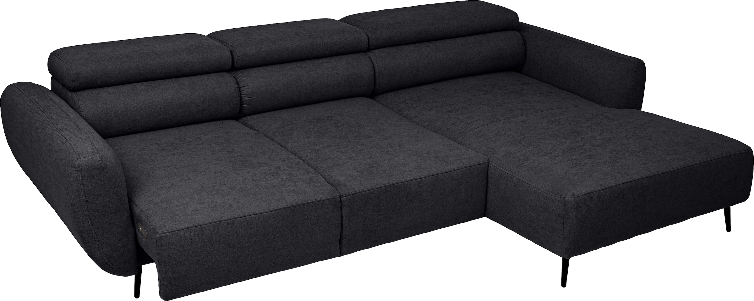 WERK2 Ecksofa »Alisson, mit elektrischer Sitztiefenverstellung, L-Form, Breite 277 cm«, Alisson – flexibler Komfort mit modernem Design und smarten Details.