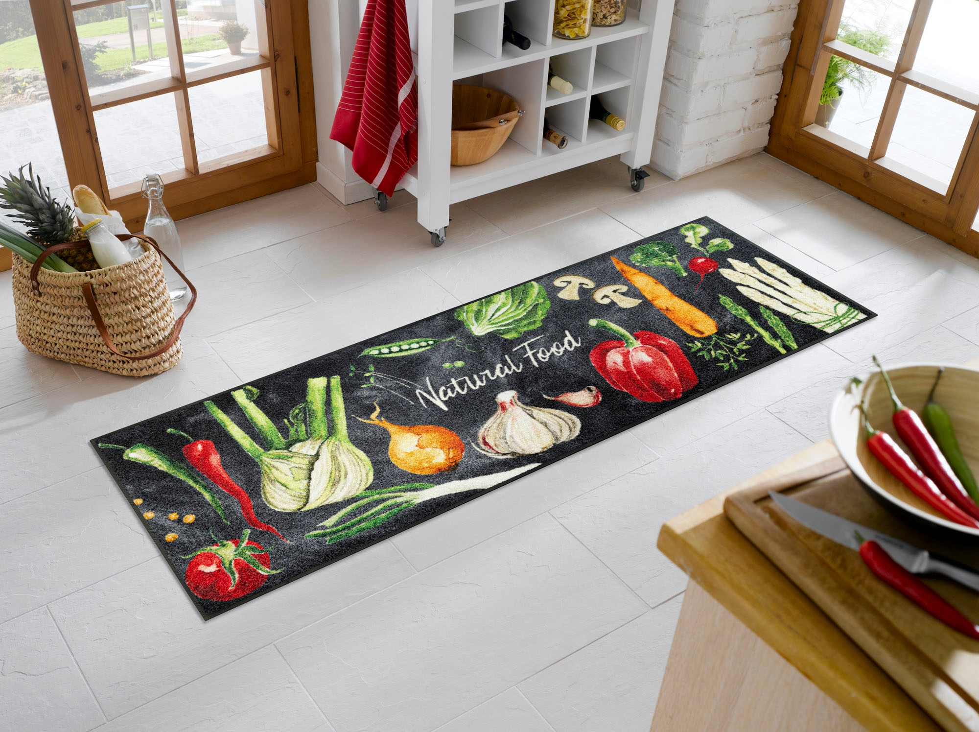 wash+dry by Kleen-Tex Läufer »Natural Food«, rechteckig, 7 mm Höhe, Teppich