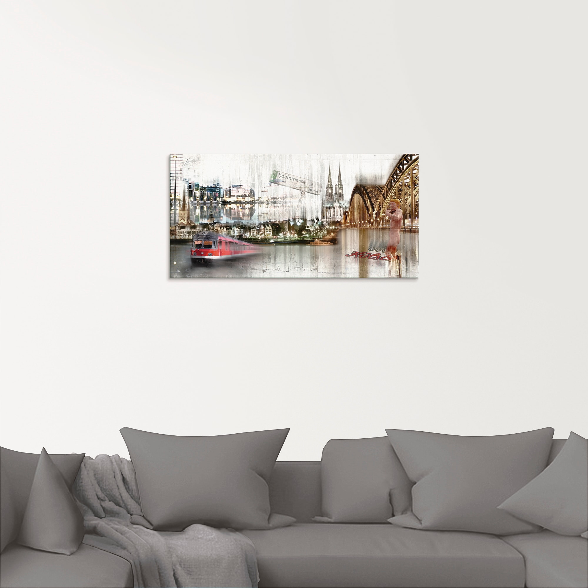Artland Glasbild »Köln Skyline Collage I«, Deutschland, (1 St.), in verschiedenen Größen