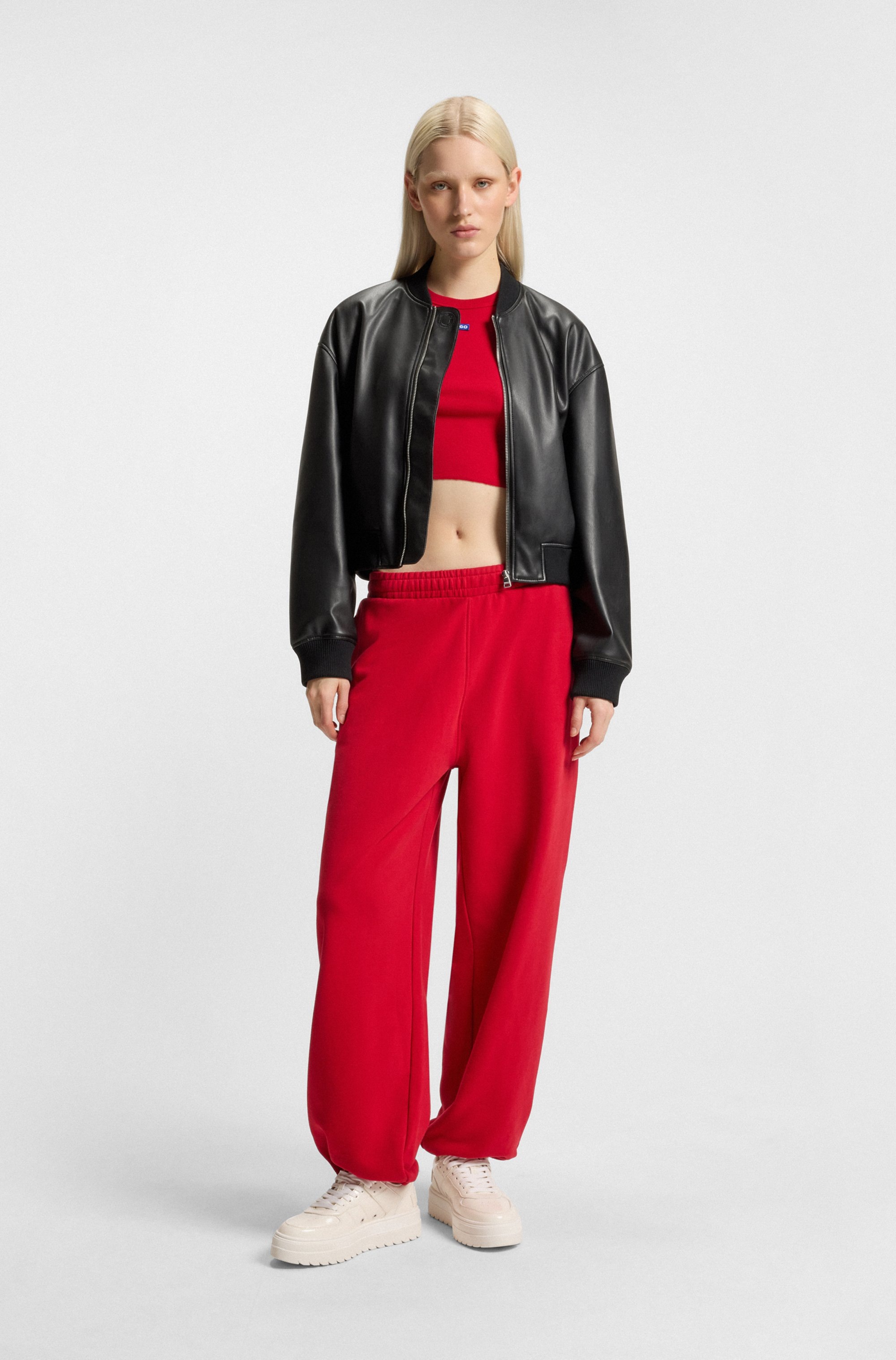 HUGO Blue Bomberjacke »Attitude«, in Kunstleder-Optik