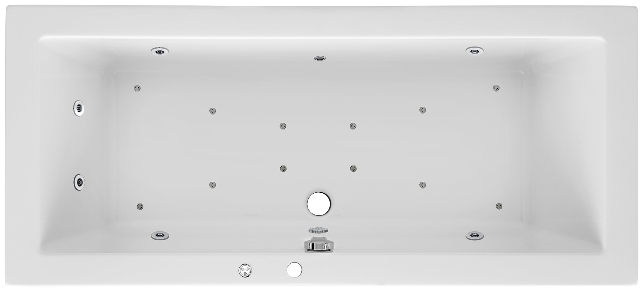 OTTOFOND Whirlpool-Badewanne »Cubic« Höhe 62,5 cm Typ Premium, chrom günstig online kaufen