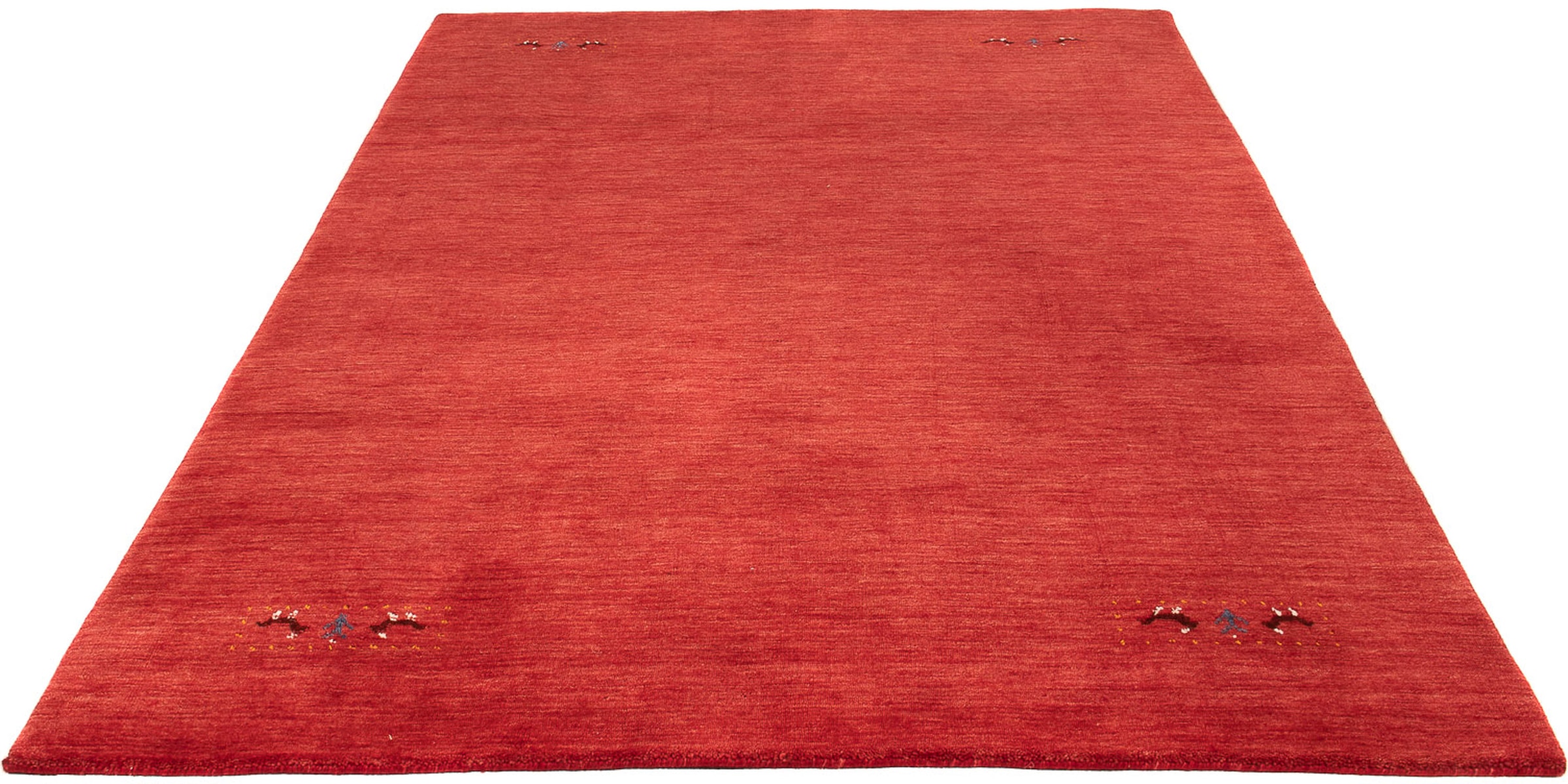 morgenland Wollteppich »Gabbeh - Loribaft Softy - 240 x 170 cm - dunkelrot« günstig online kaufen