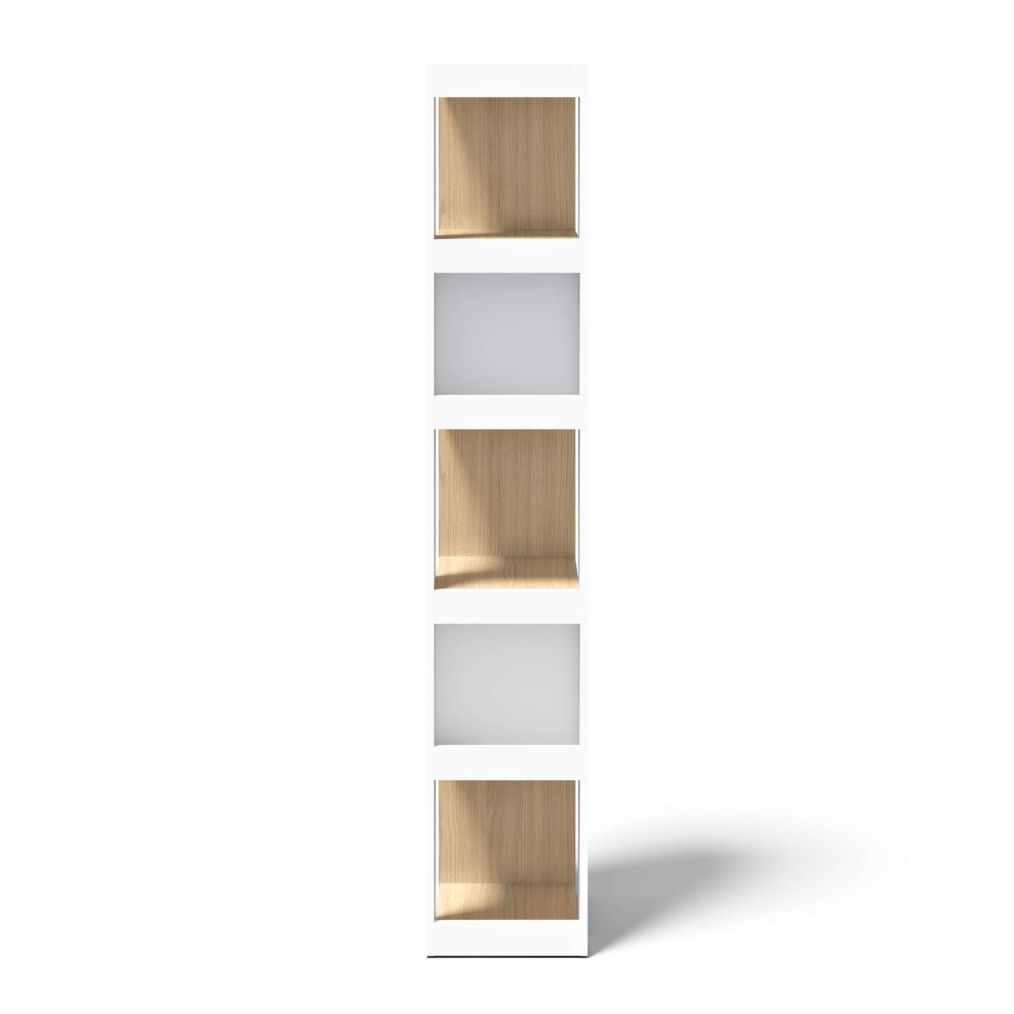 TemaHome Bücherregal »Ella vielseitiges Regal, Eiche Furnier, Aufbewahrung,«, Seitliche Fächer, offene Front, moderner Farbmix, Höhe 114 oder 188 cm