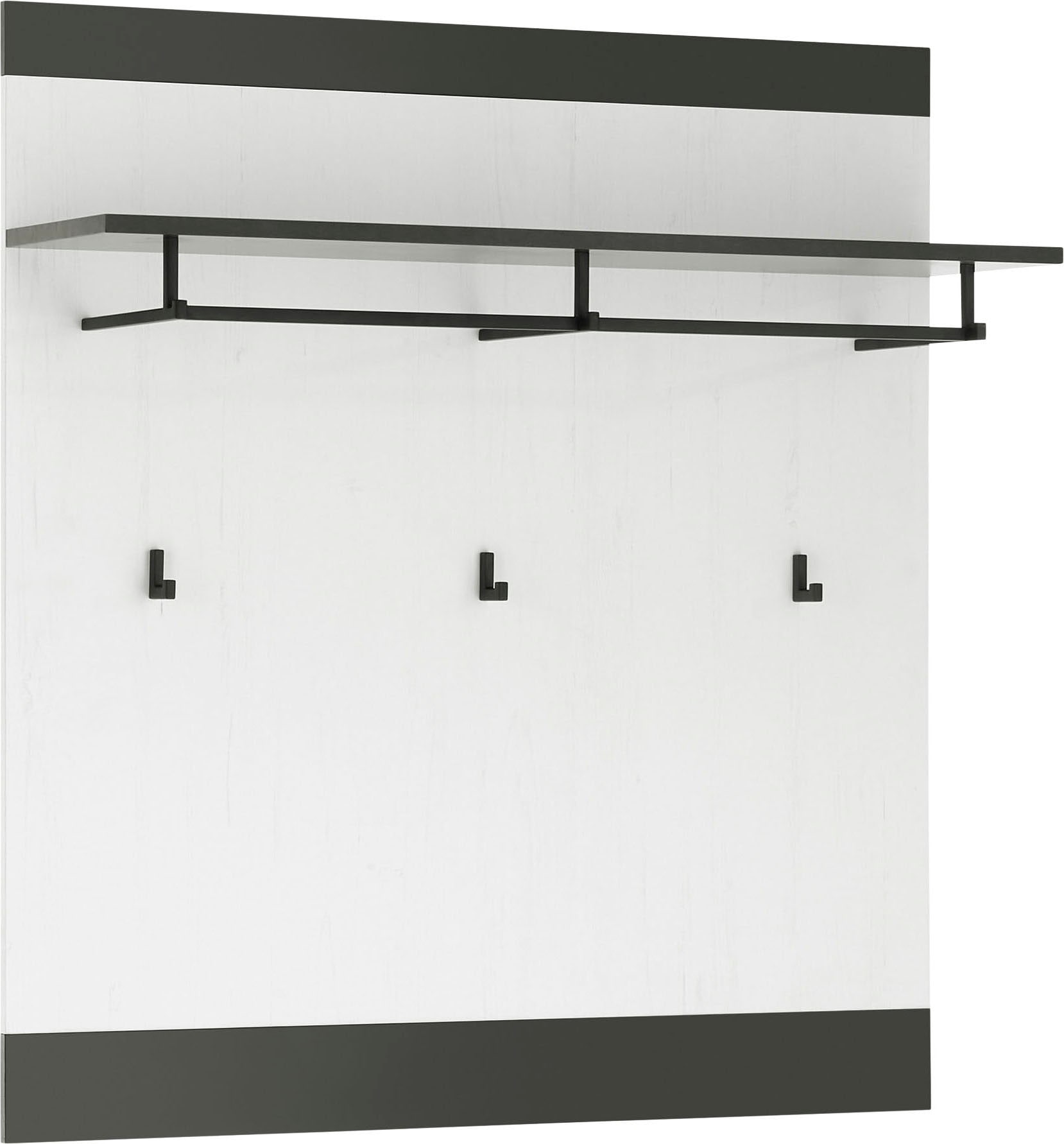 Home affaire Garderobenpaneel »SHERWOOD«, in modernem Holz Dekor, mit Beschlag aus Metall, Breite 92 cm