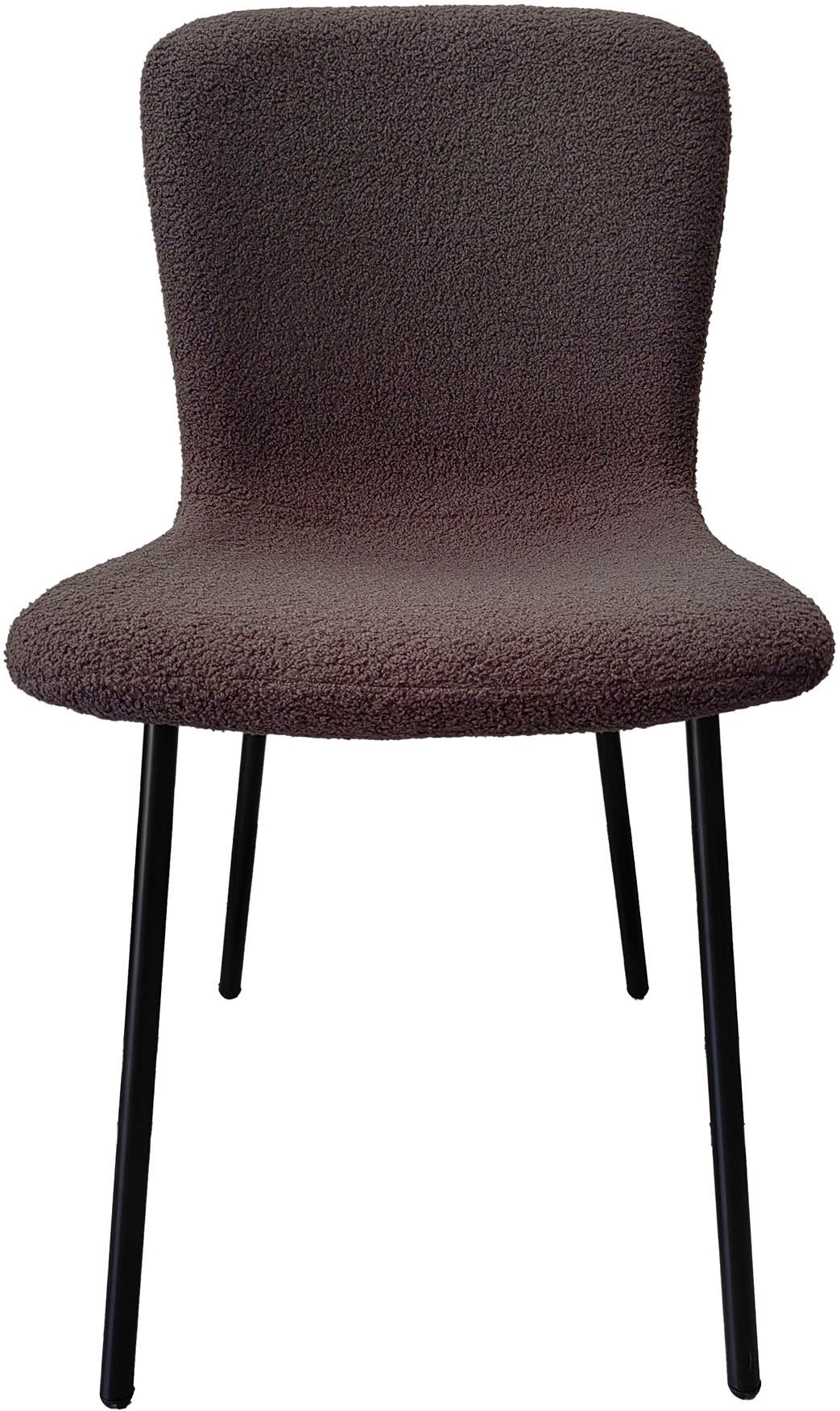 SalesFever 4-Fußstuhl, (Set), 4 St., Bouclé, ergonomisch geformte Sitzfläche und Rückenlehne