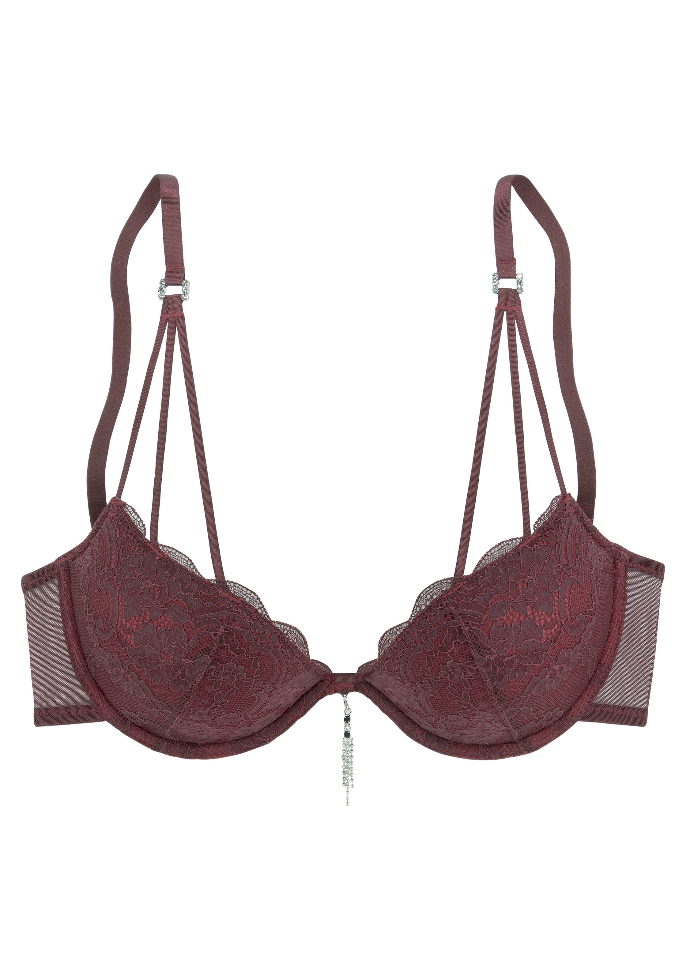 LASCANA Push-up-BH, mit extravagantem Glitzeraccessoire, sexy Dessous