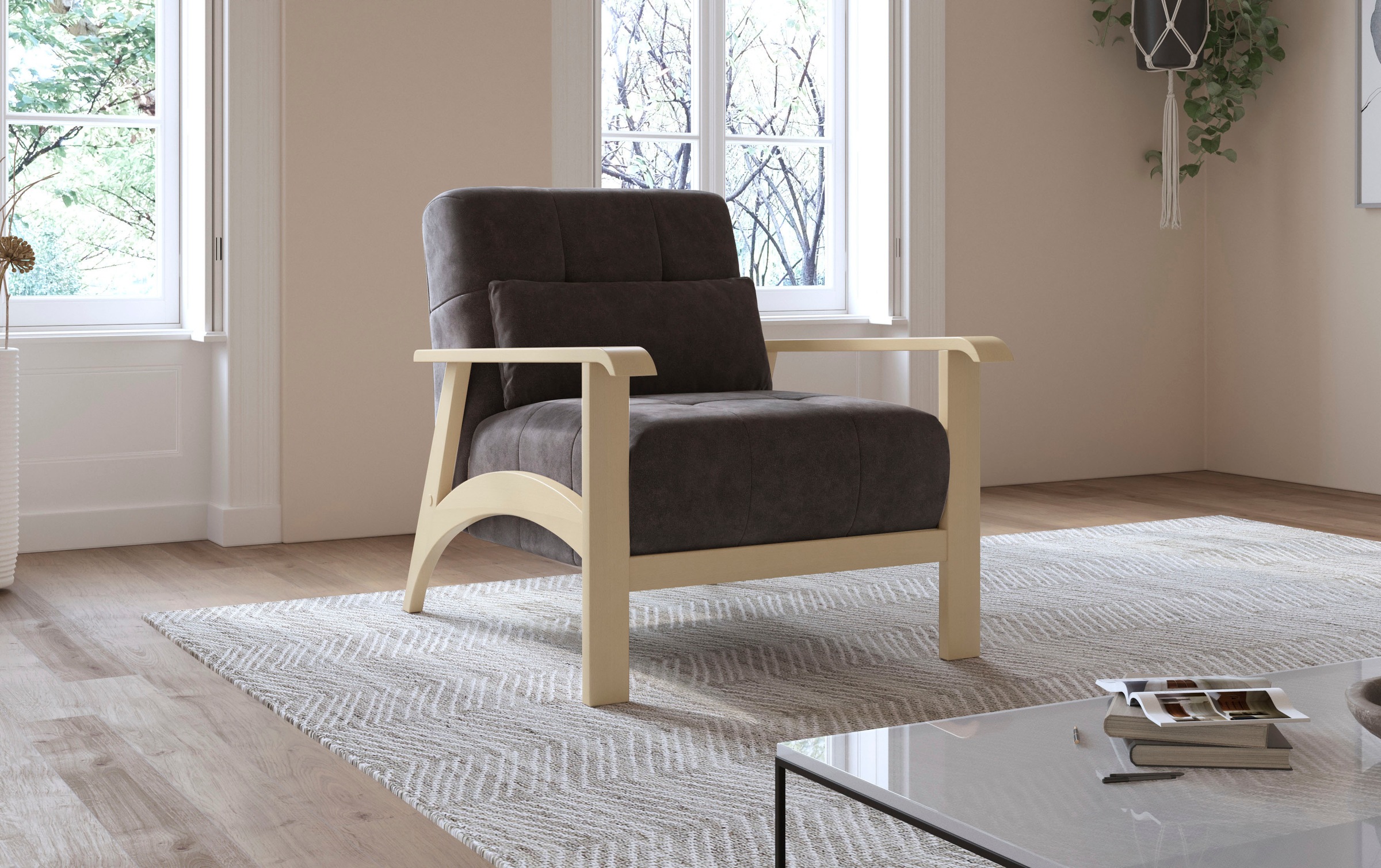sit&more Sessel »Billund«, Armlehnen aus Buchenholz in natur, verschiedene günstig online kaufen
