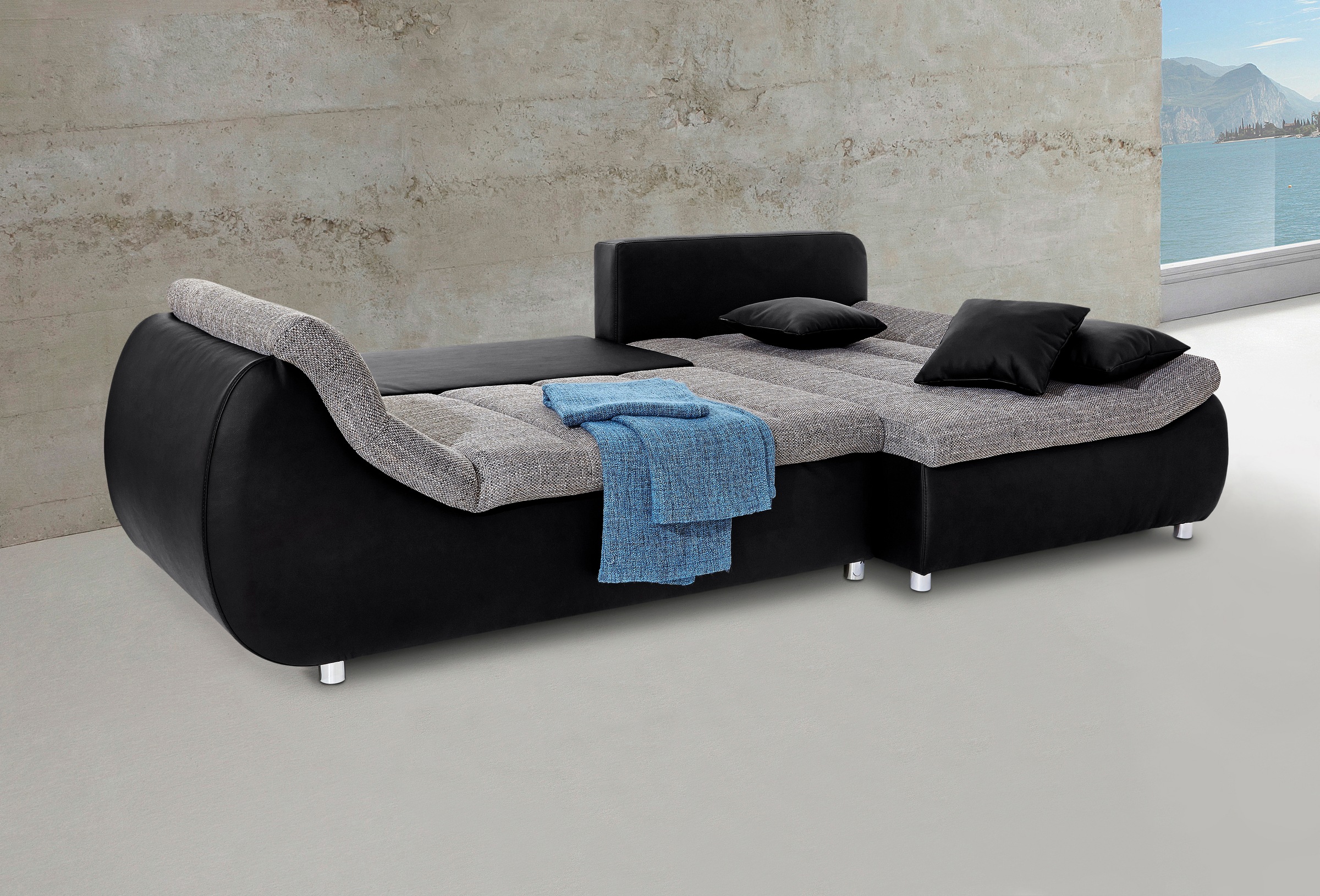 INOSIGN Ecksofa »Imola elegant und bequem, aktuelle Steppung im Sitz, L-For günstig online kaufen