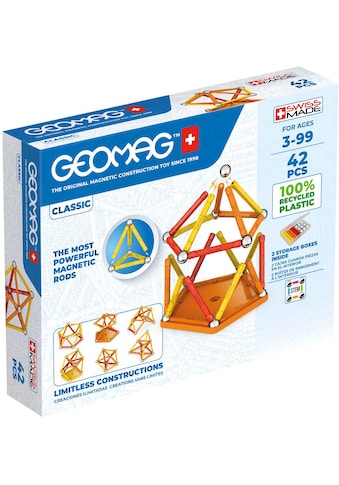 Magnetspielbausteine »GEOMAG™ Classic, Recycled«, (42 St.)