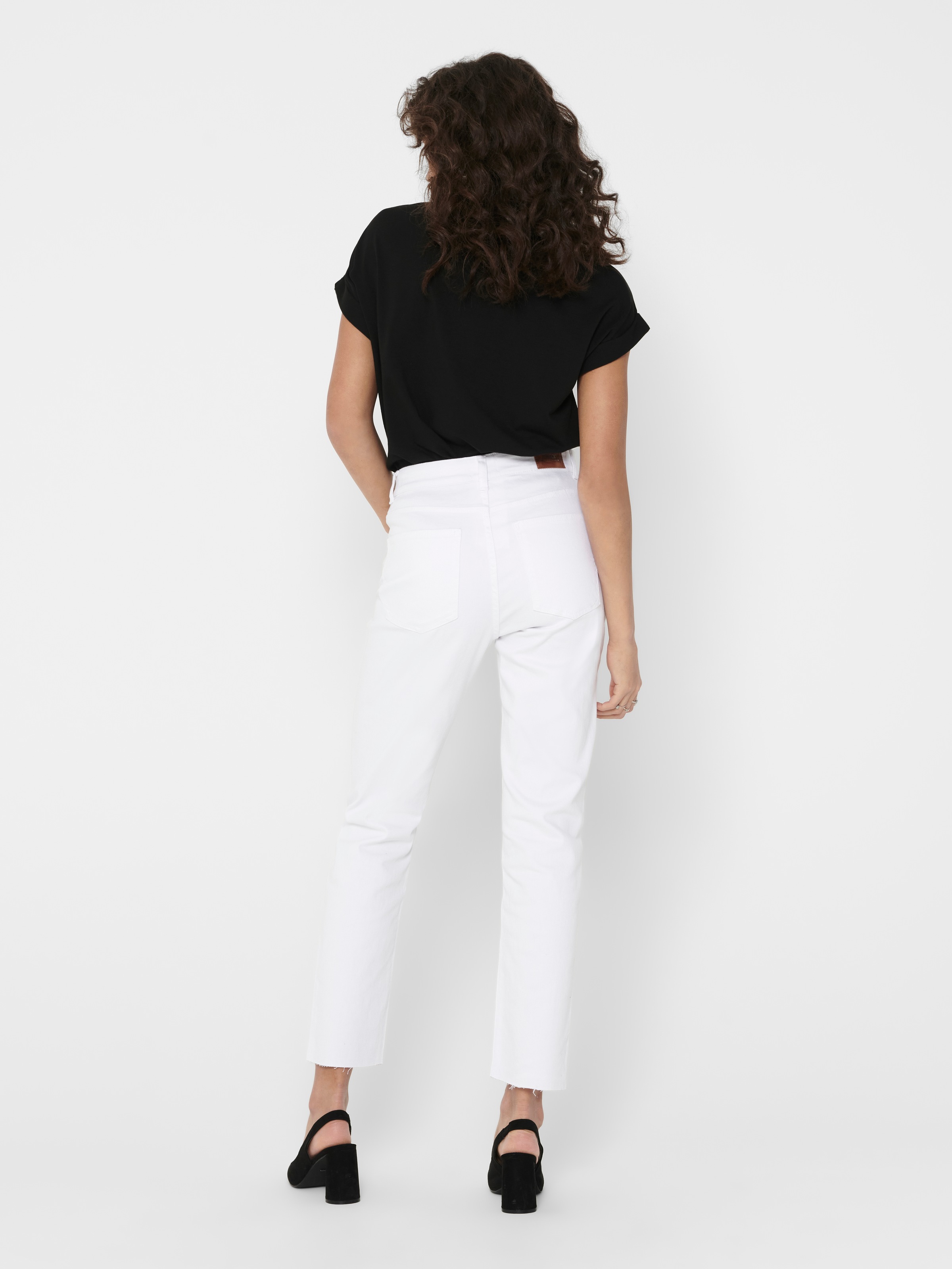 ONLY T-Shirt »ONLMOSTER – T-Shirt mit melierter Optik und elastischem Material« meliert, casual, lässig geschnitten, Viskosemischung, Rundhals