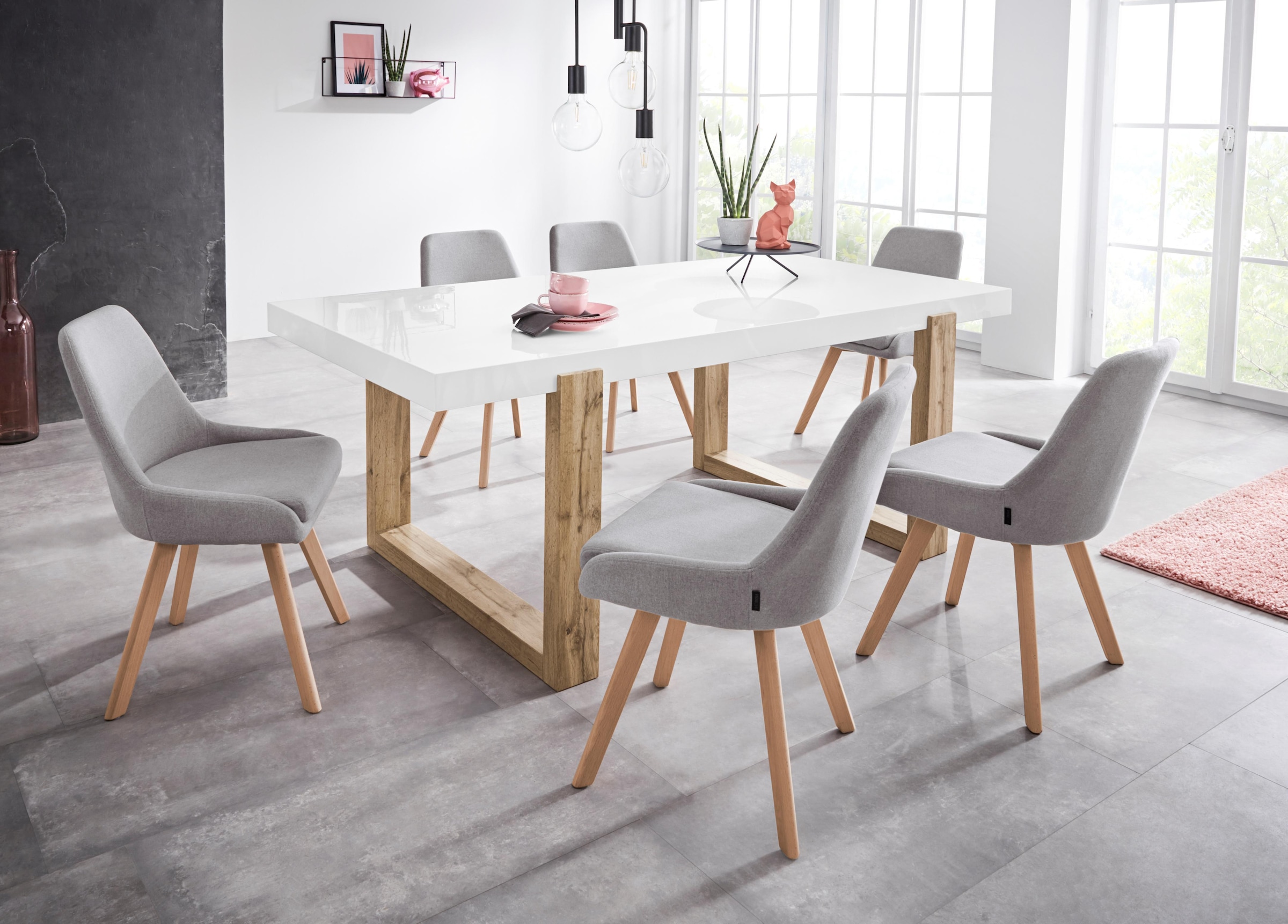 INOSIGN Esszimmerstuhl »Dilla, TOPSELLER!«, (Set), 2 St., Webstoff, im 1er und 2er Set, Webstoff Bezug, Sitzhöhe 48 cm, Küchenstuhl