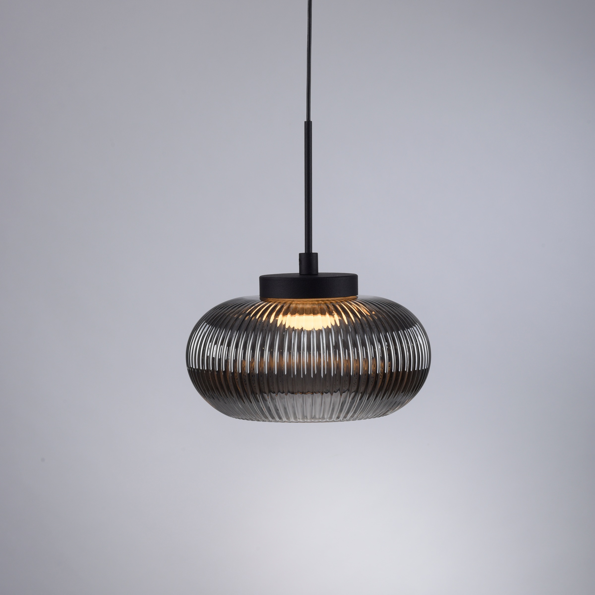 JUST LIGHT LED Pendelleuchte »NOCTIS« LED-Board 1 Stk. Warmweiß Höhenverstellbar, 3000K, Memoryfunktion, Rauchglas geriffelt