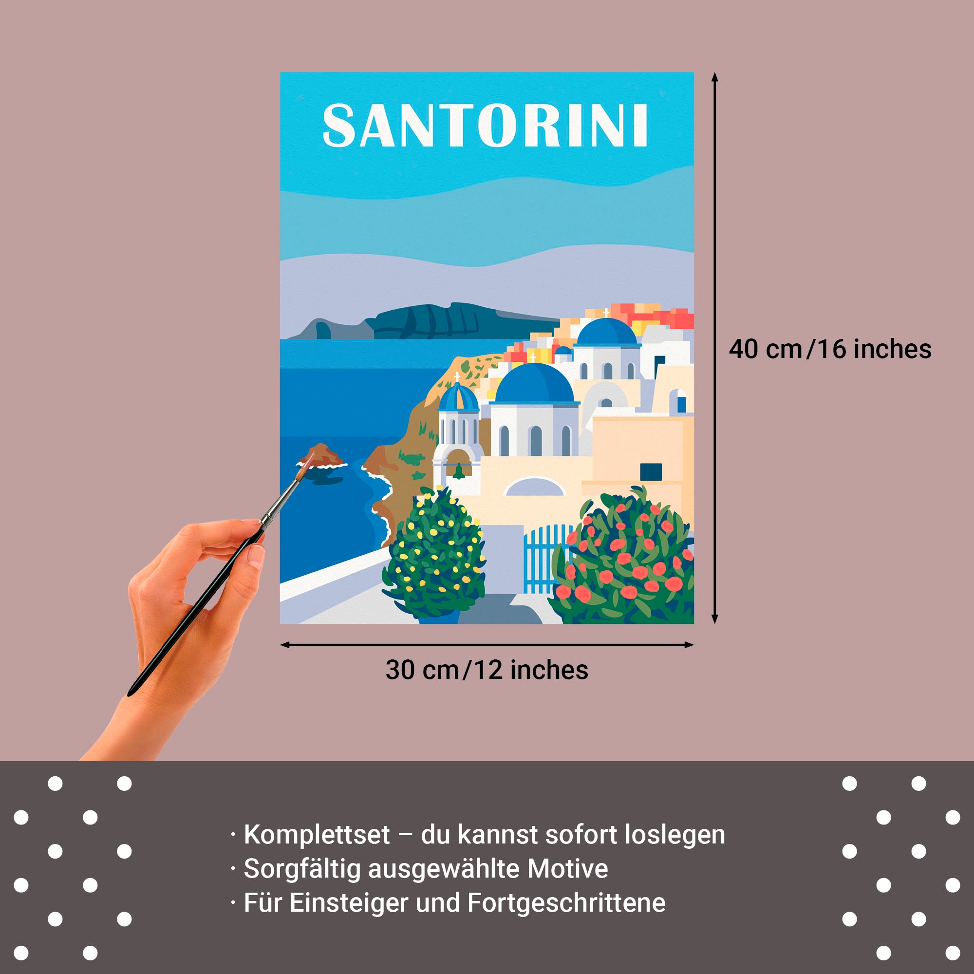 Ravensburger Malen nach Zahlen »CreArt, Leinwand Farbenfrohes Santorini« Made in Europe