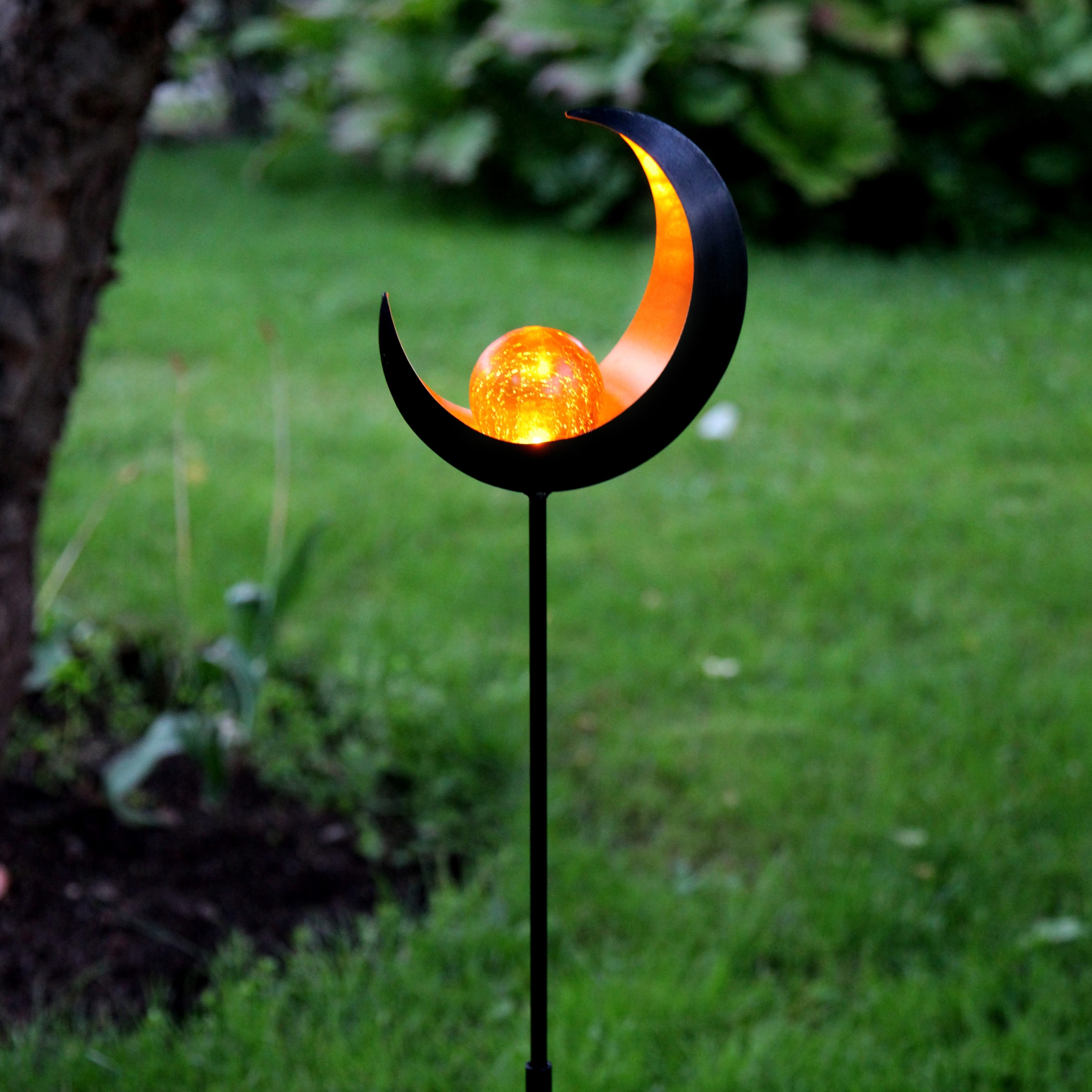 Parforce Traditional Hunting LED Solarleuchte »Solar Dekoration Melilla« LED-Board 1 Stk. bernsteinfarben Dämmerungssensor, amberfarbenes Licht, schlanke Bauform