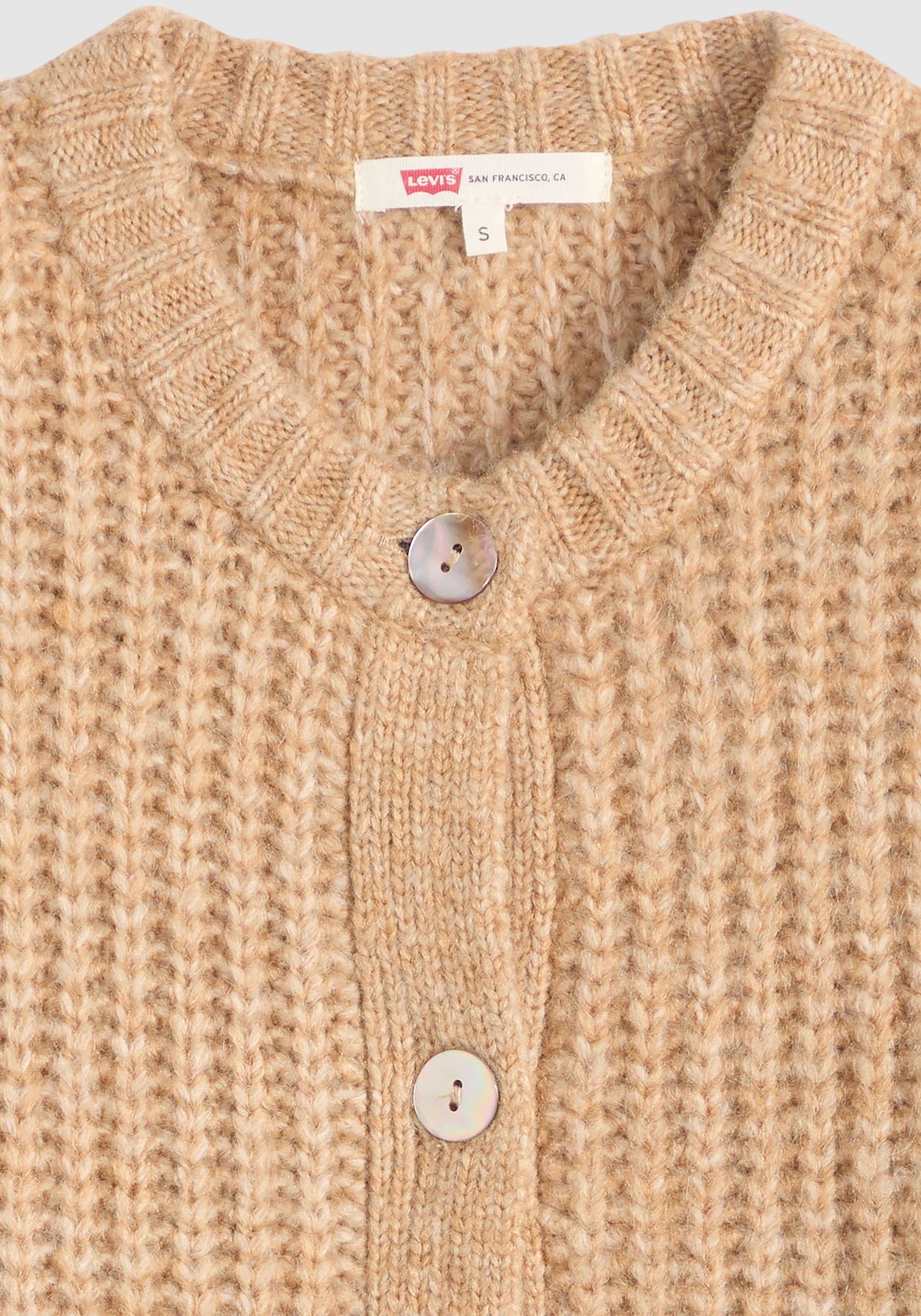 Levi's® Strickjacke, Wärmender, pflegeleichter Materialmix