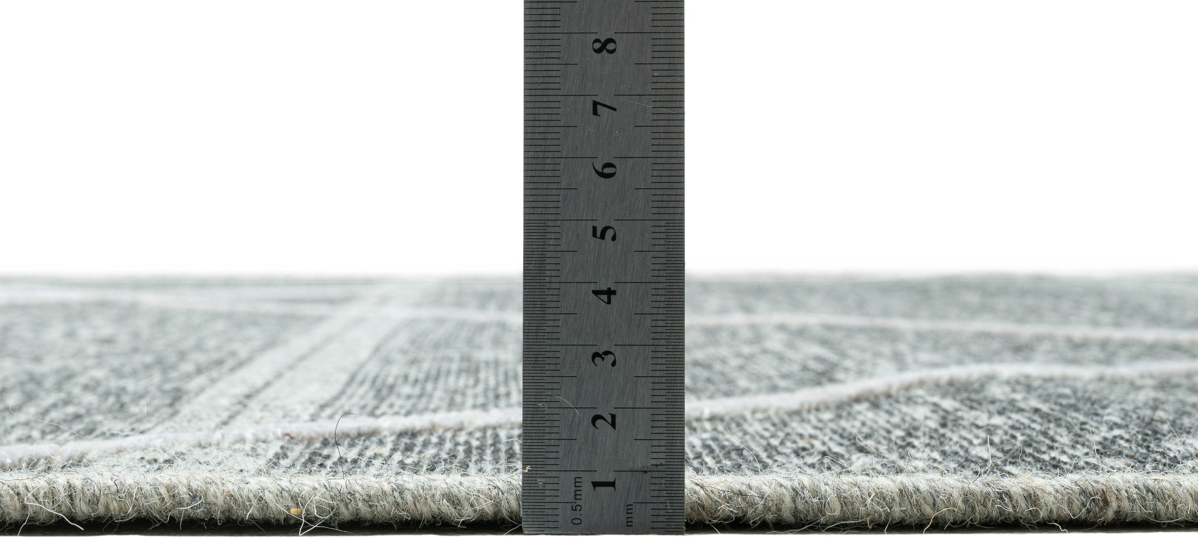 Sansibar Teppich »Braderup«, rechteckig, 2 mm Höhe, Flachgewebe, modernes Scandi Design, Motiv Rauten, mit Fransen