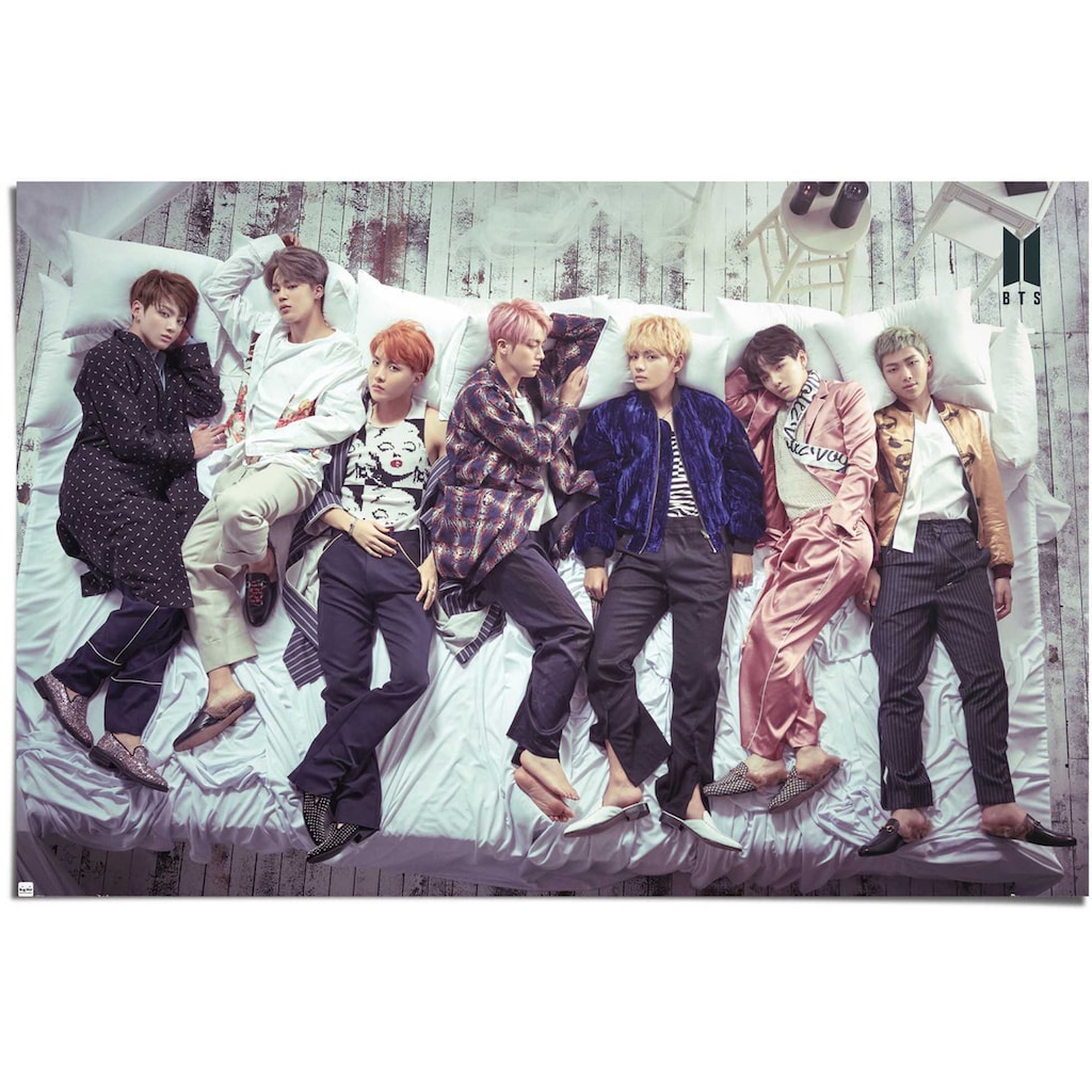 Reinders! Poster »Poster BTS Bett - Band - Bangtan Boys«, Orchester & Bands, (1 St.)