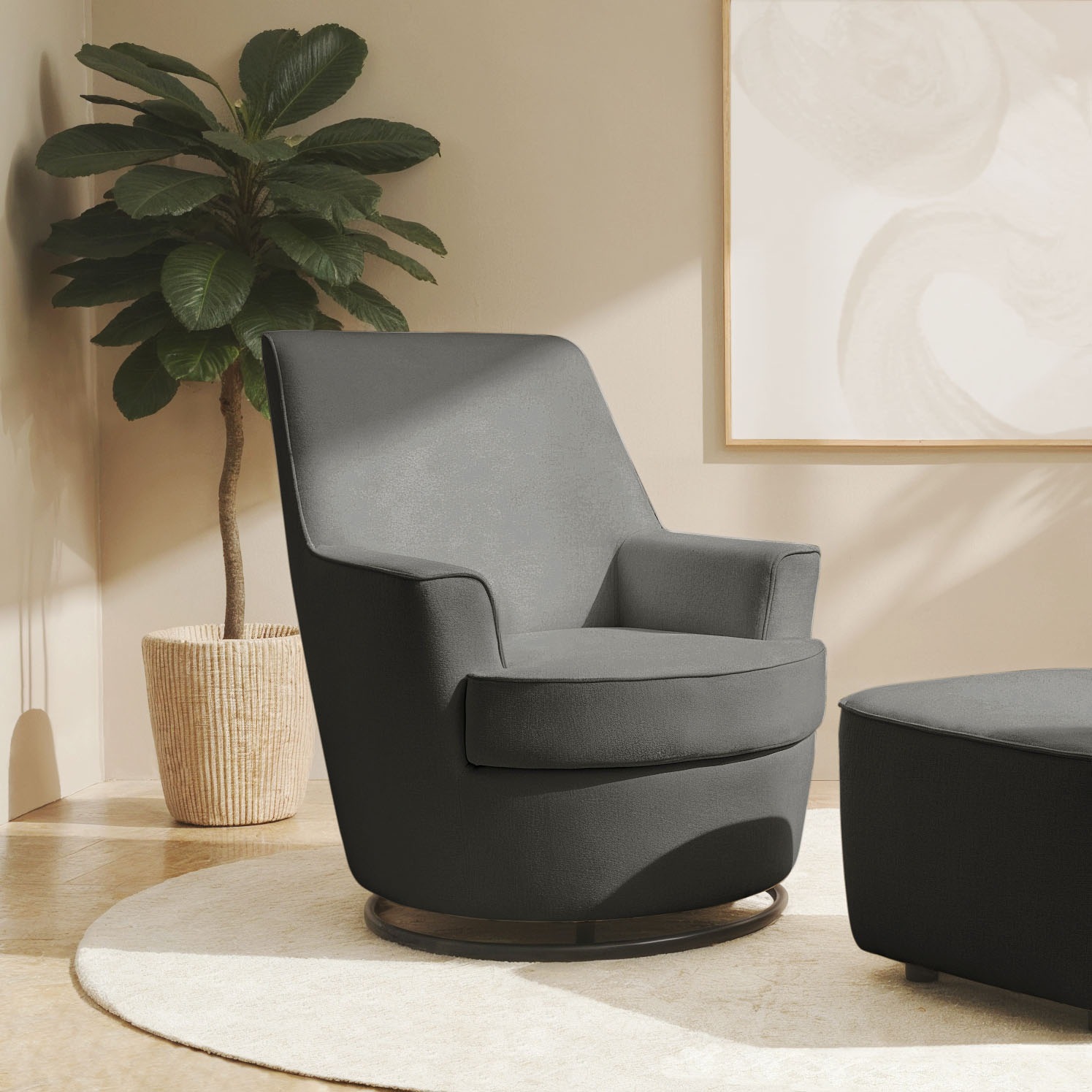 INOSIGN Drehsessel »HETTY, Drehsessel mit Wippfunktion, Lese-Sessel in Cord günstig online kaufen