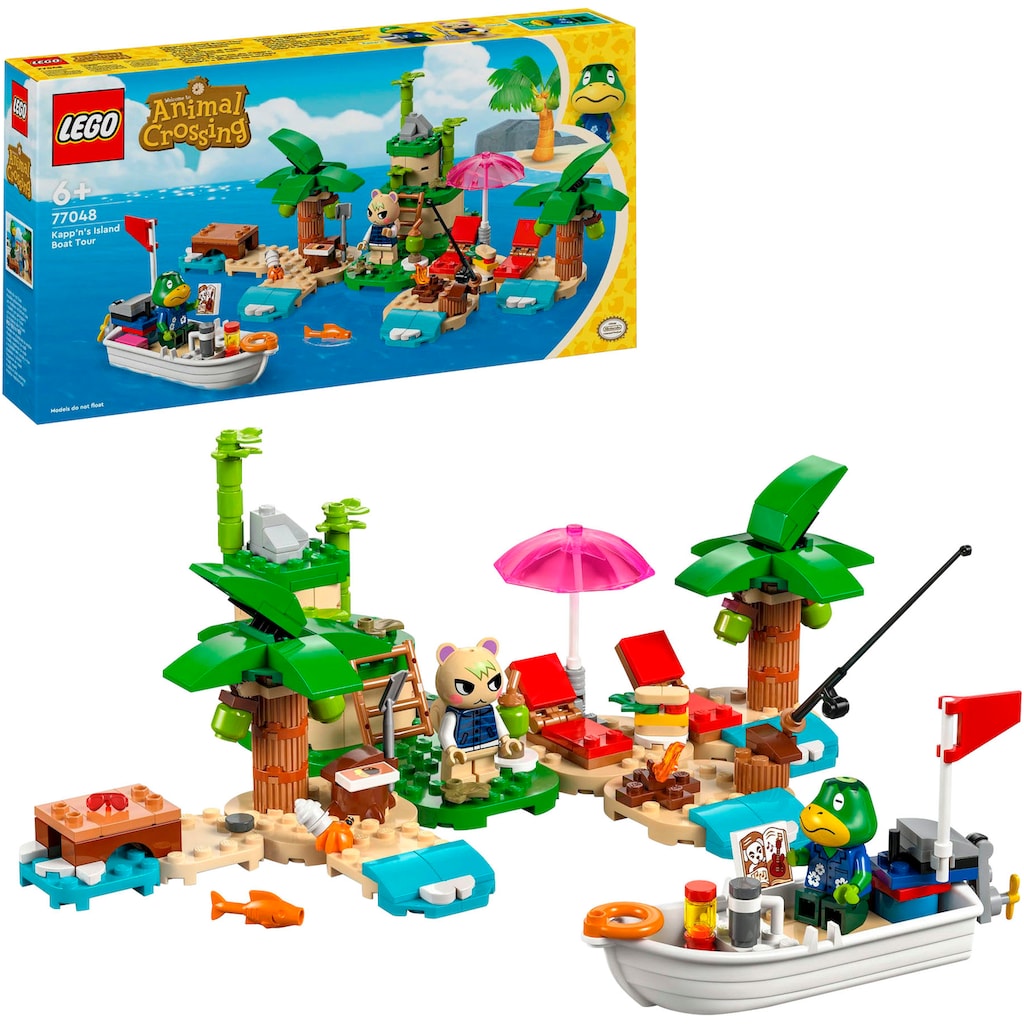 LEGO® Konstruktionsspielsteine »Käptens Insel-Bootstour (77048), LEGO® Animal Crossing«, (233 St.), Made in Europe