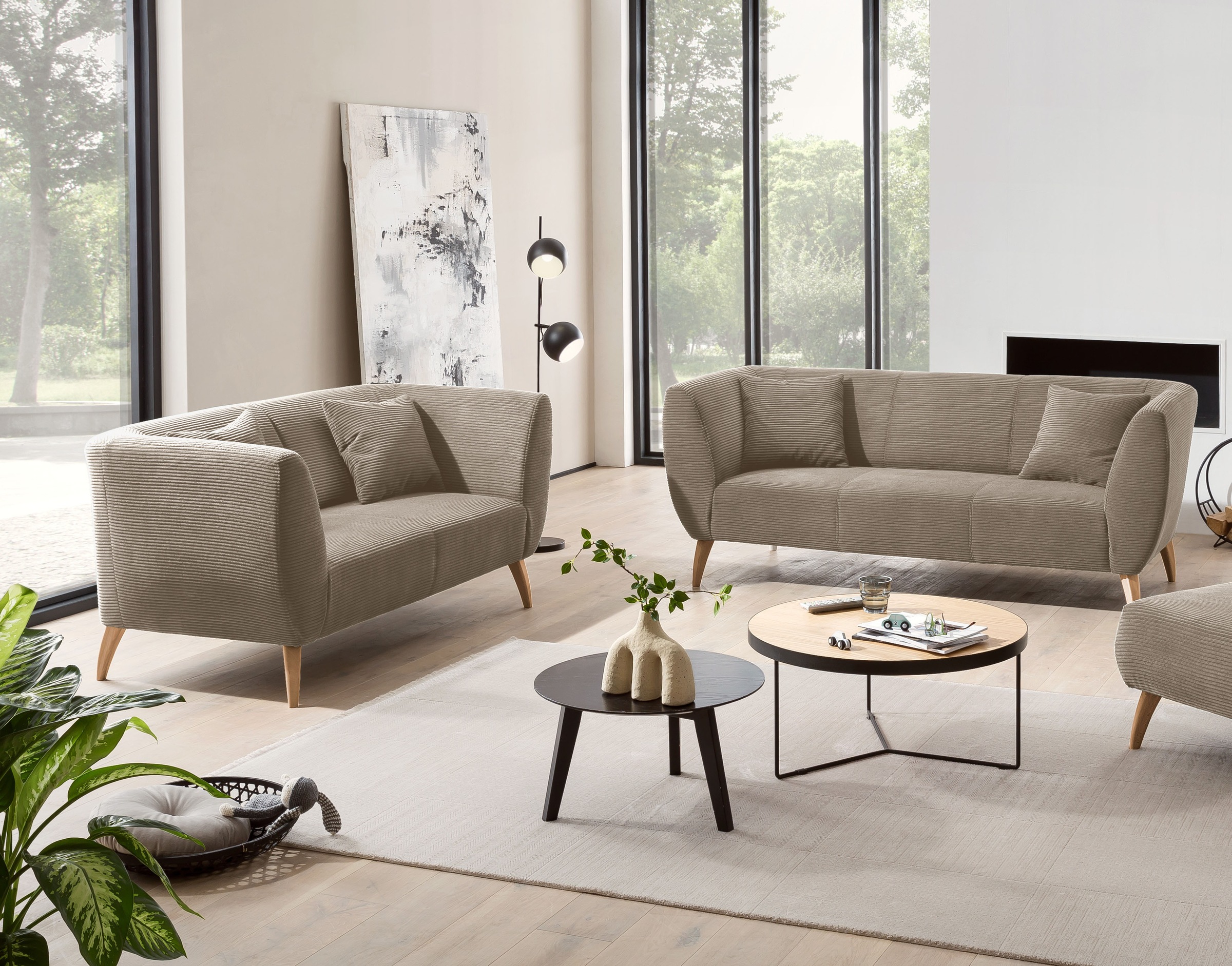 INOSIGN Polstergarnitur »Colori«, (Set, 2 tlg., 3-Sitzer und 2-Sitzer), auc günstig online kaufen