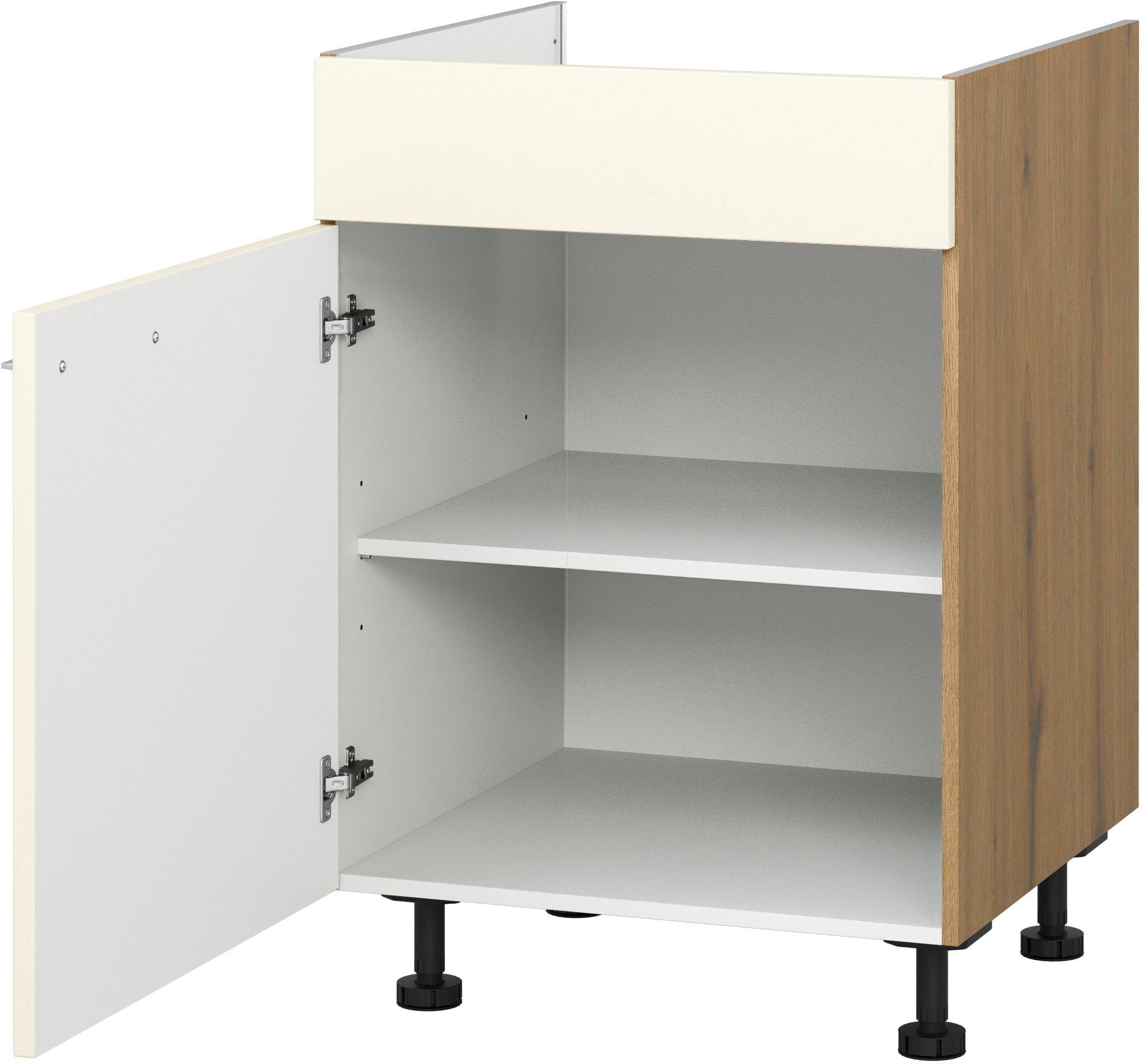 KOCHSTATION Kochfeldumbauschrank »KS-Trea KBL60« mit einem Einlegeboden, Breite 60 cm, Höhe 75 cm