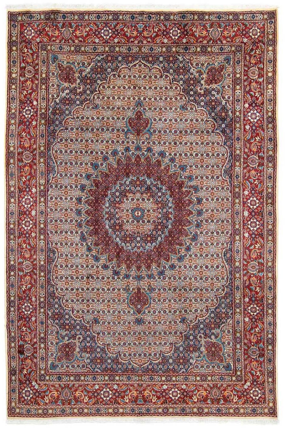 morgenland Wollteppich »Moud Felder Rosso scuro 292 x 204 cm«, rechteckig, günstig online kaufen