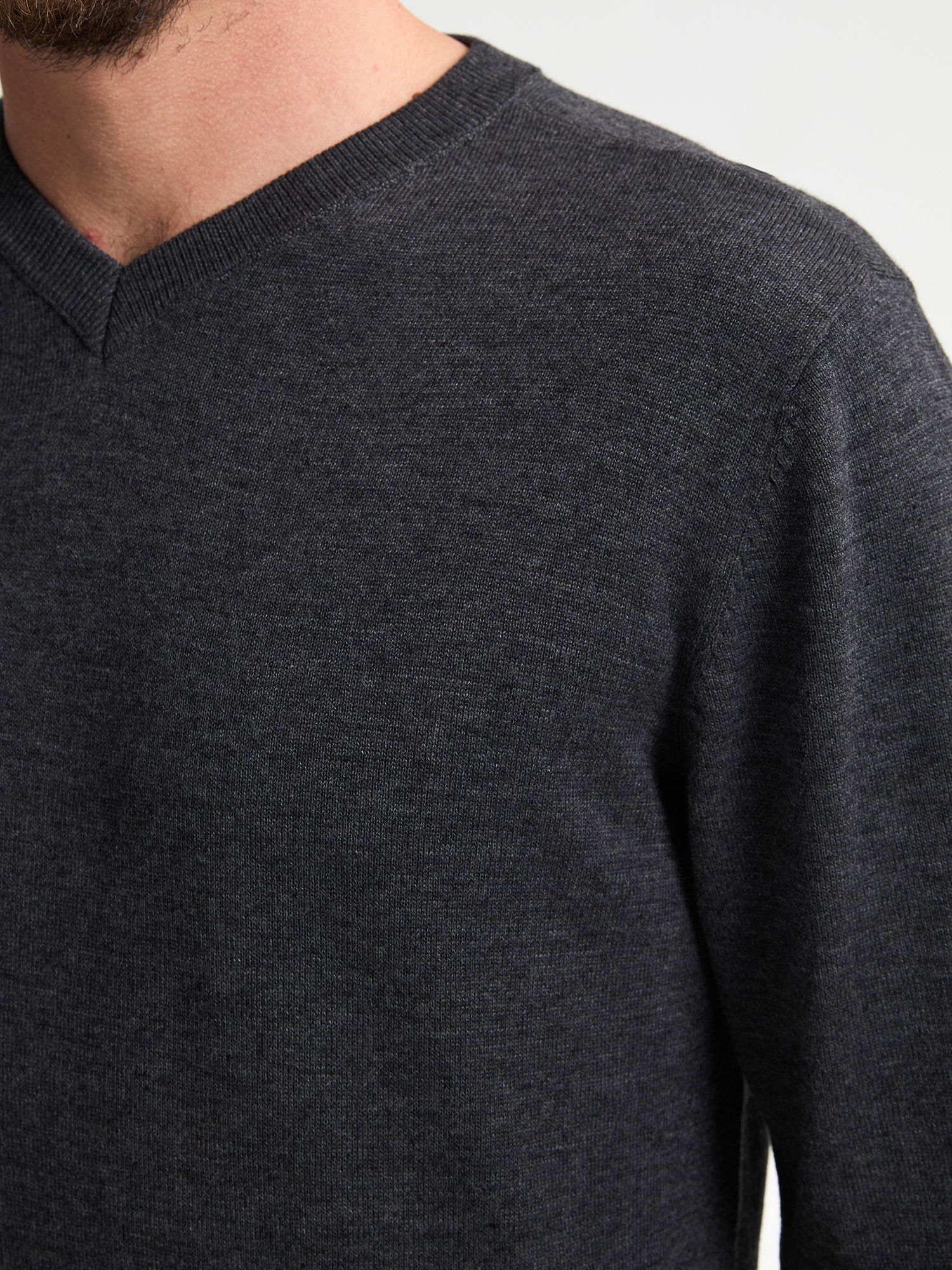 Petrol Industries V-Ausschnitt-Pullover »V-Neck Basi«, Materialmix mit Baumwollanteil