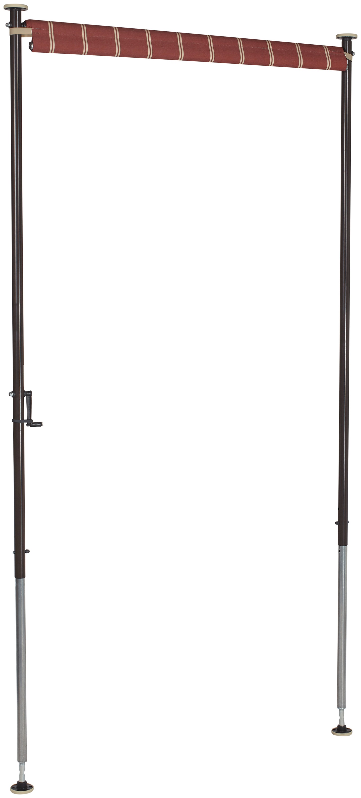 Angerer Freizeitmöbel Klemm-Senkrechtmarkise, weinrot/weiß, BxH: 120x225 cm