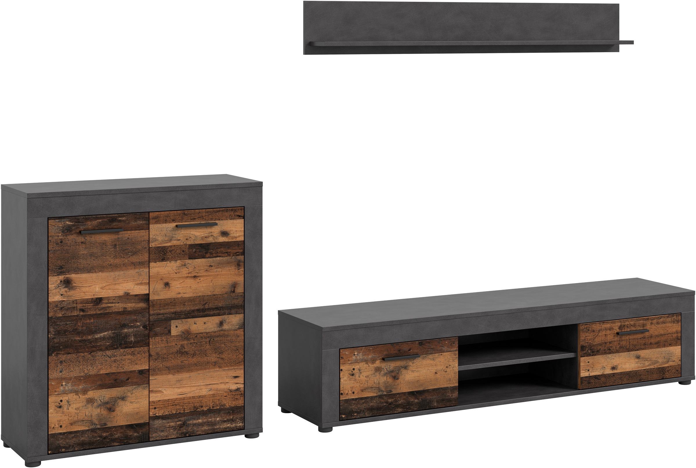 INOSIGN Wohnwand »Aosta, Breite 255cm, bestehend aus Highboard, Lowboard, W günstig online kaufen