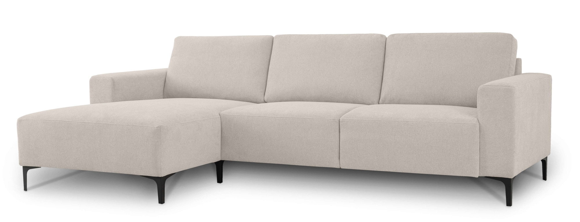 Home affaire Ecksofa »Tournon, L-Form, Breite 262 cm, Webstoff, Chenille«, Designsofa im nordischen Stil, Wellenunterfederung, Metallfüße