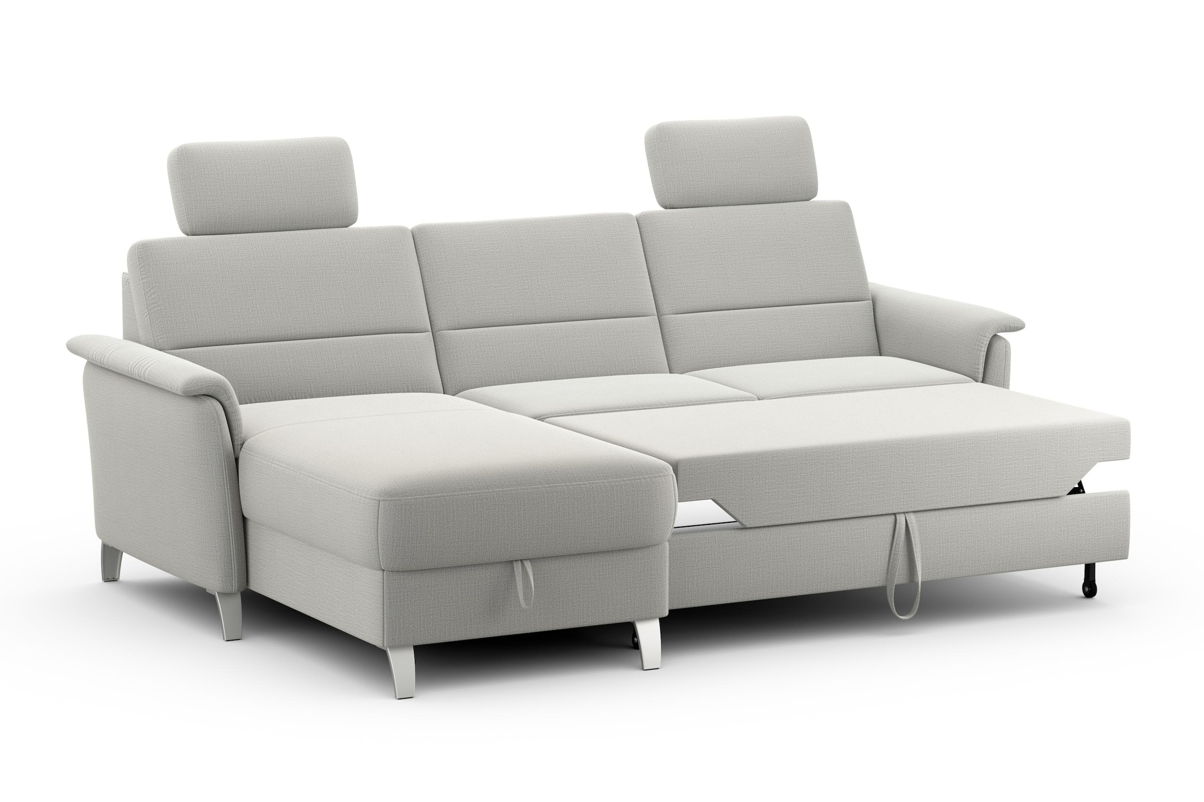 sit&more Ecksofa »Palmera L-Form, B: 244 cm«, optional Bettfunktion & Bettkasten, Federkern