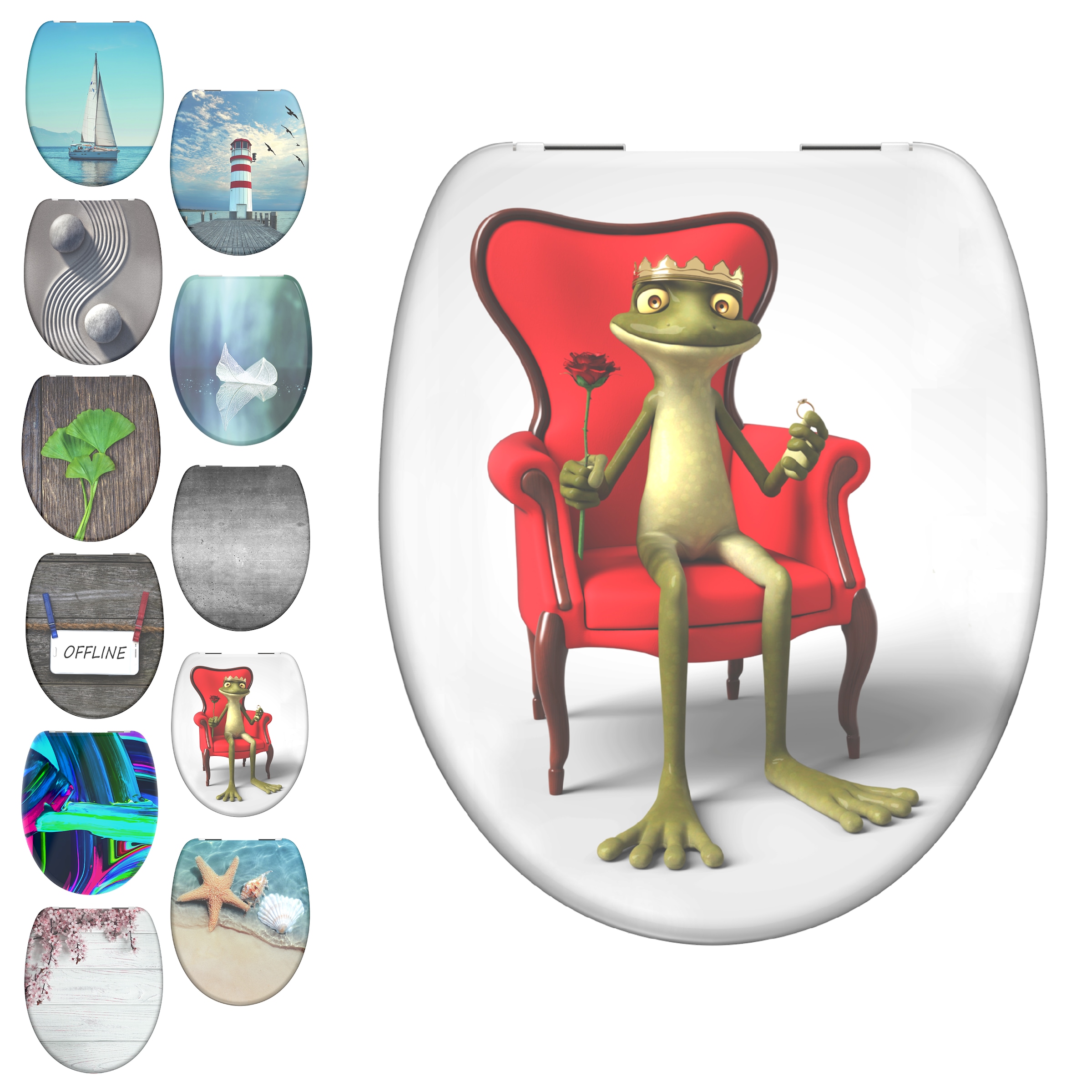 Schütte WC-Sitz »Froschkönig« bruchsicher und kratzfest, Absenkautomatik, Standardmaß