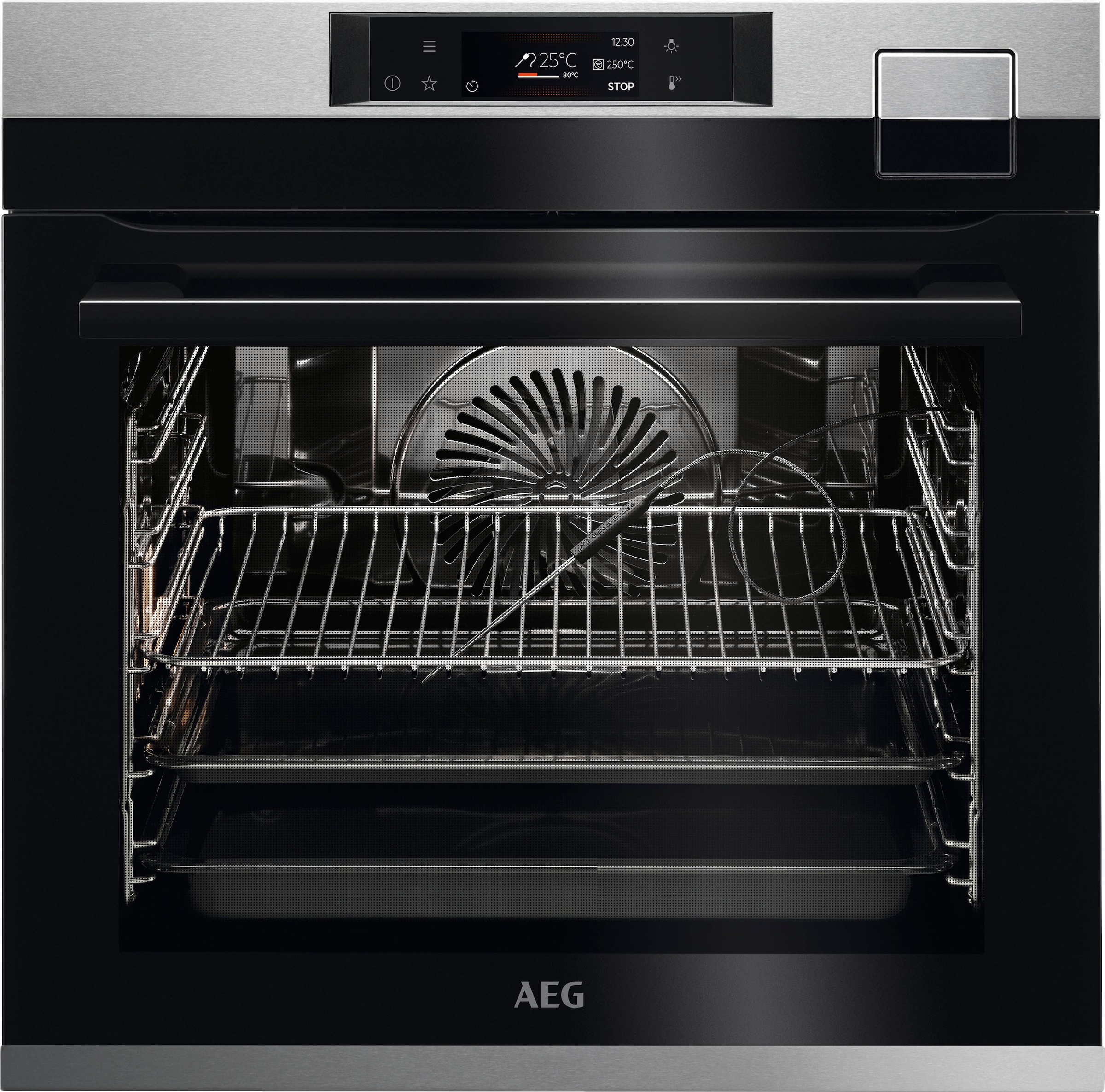 AEG Einbaubackofen 9000 »BSE79228BM« mit Vollauszug mit Steam Clean silberfarben