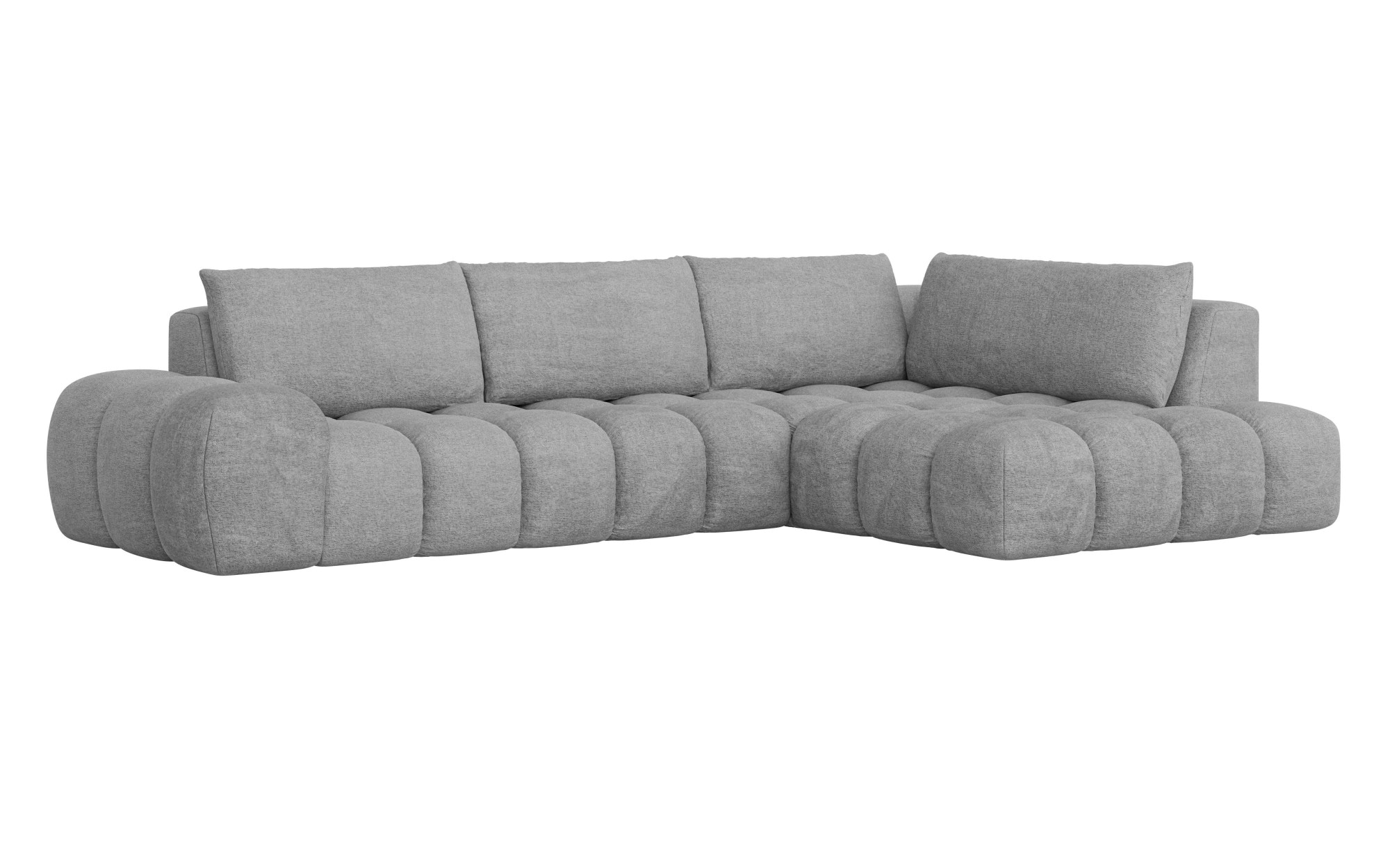 INOSIGN Ecksofa »AZITA klein, L-Form, elegant und bequem Designsofa«, lose Rückenkissen, traumhafte Steppung, Maße B/T/H: 296/176,5/89 cm